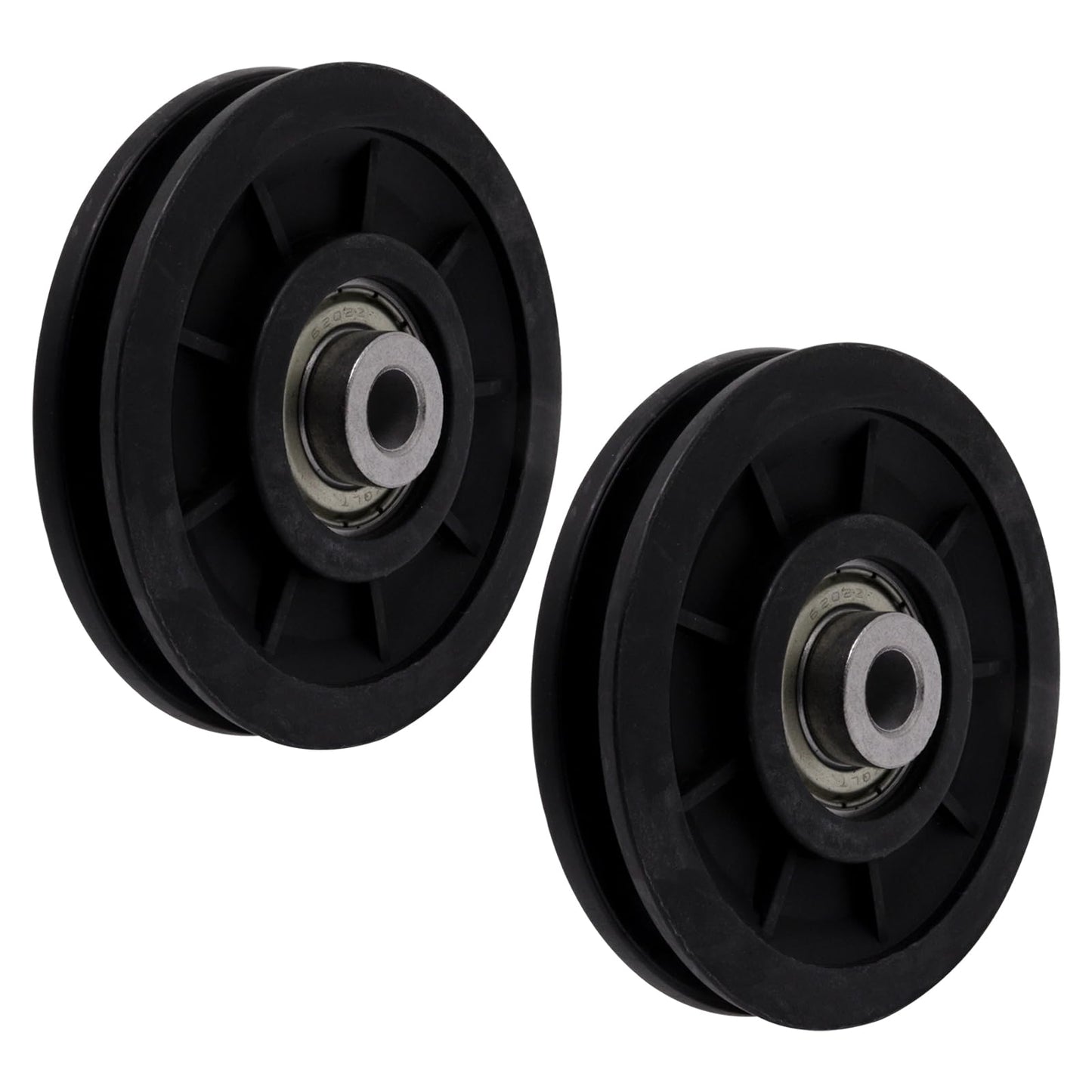 ZHMEINA 90mm/3.5" Universal Nylon Bearing Gym Pulley Wheel, Weight Pulley System Replacement for Home Gym Equipment Part, Cable Machine, Garage Door Pulleys System, 2PCS