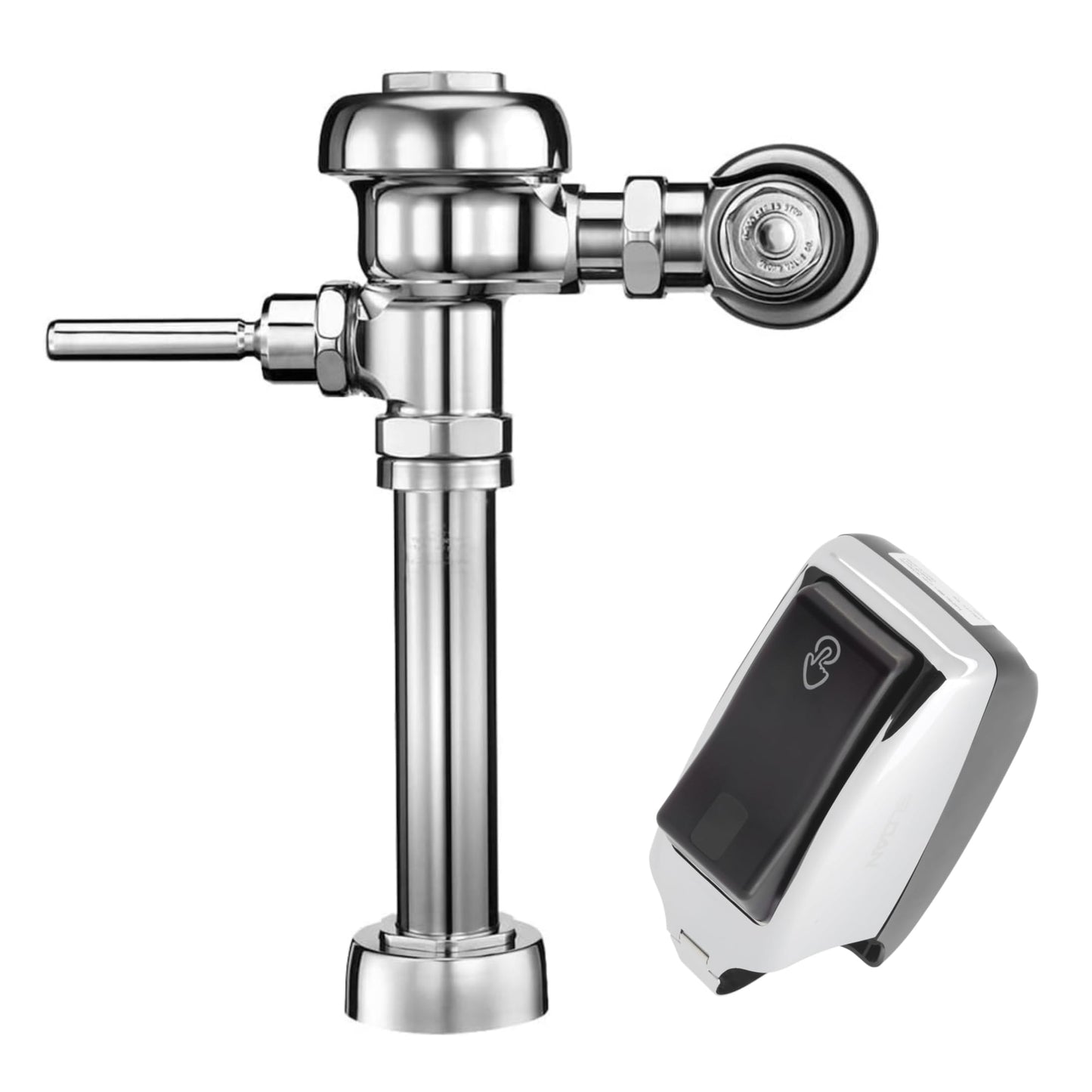 Sloan Regal 111 Water Closet Flushometer, 3080150 & Sloan EBV-200-A Retrofit, 3325201 Bundle - Fixture Connection Top Spud, 1.28 GPF Flush Valve, Exposed Side Mount Sensor, 72 Hour Sentinel Flush