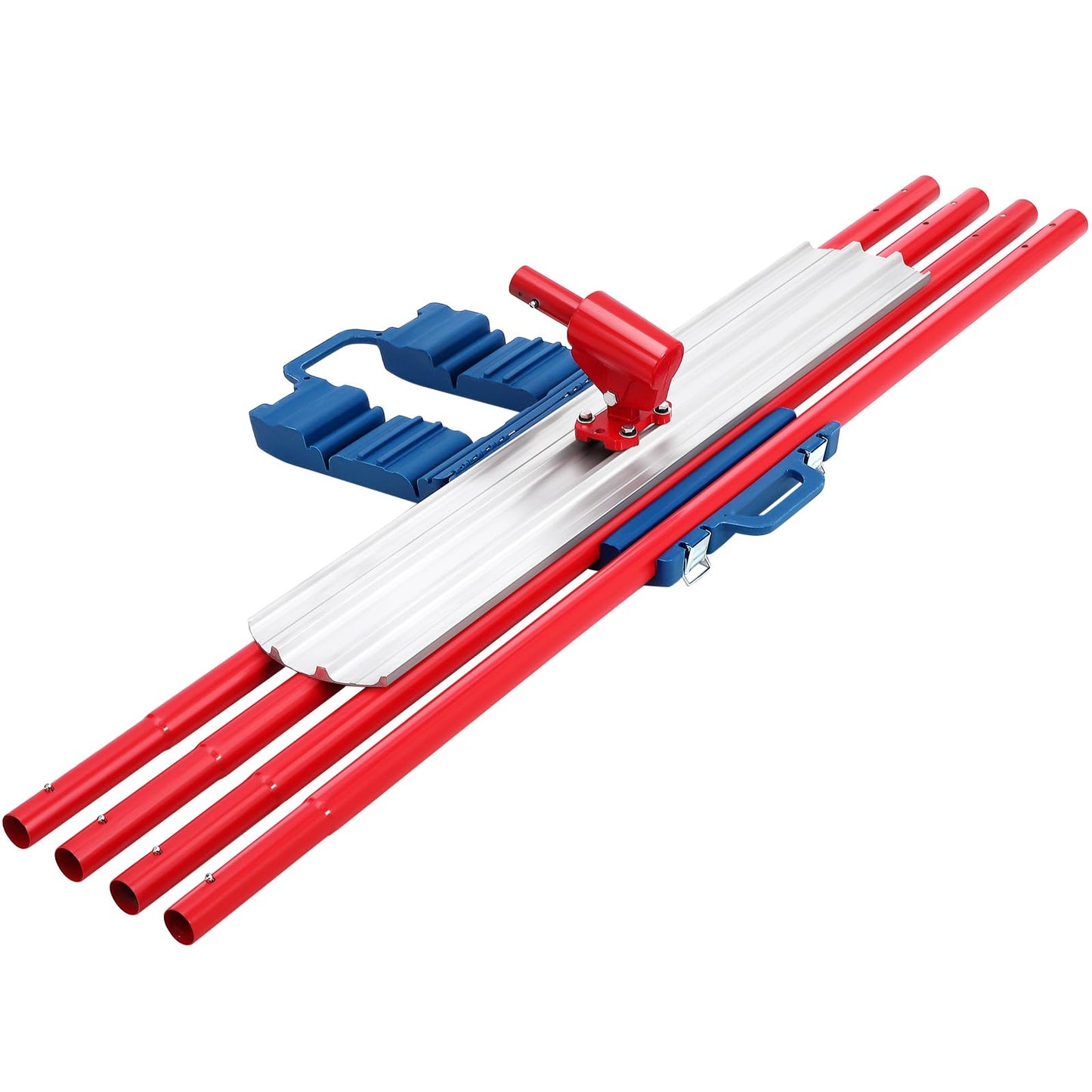 EliteEdge 48"X8" Bull Float Kit Aluminum Magnesium Alloy Concrete Float with Carrying Box Adjustable Bracket and 4 Handles