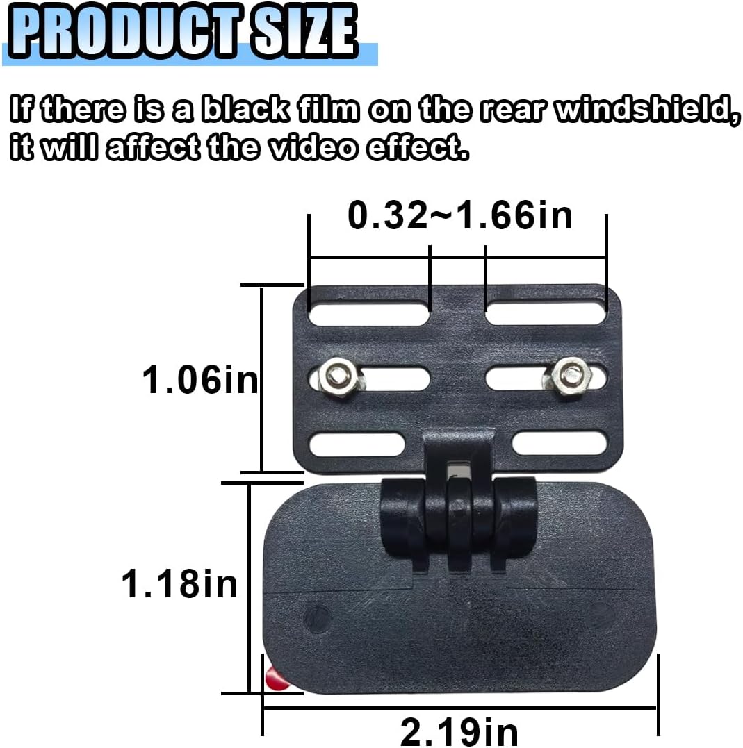 BDZMC (2 Set) Car Rear Camera Holder, Adjustable Vehicle Backup Camera Mount, Strong Adhesive Dash Cam Rear Camera Rear