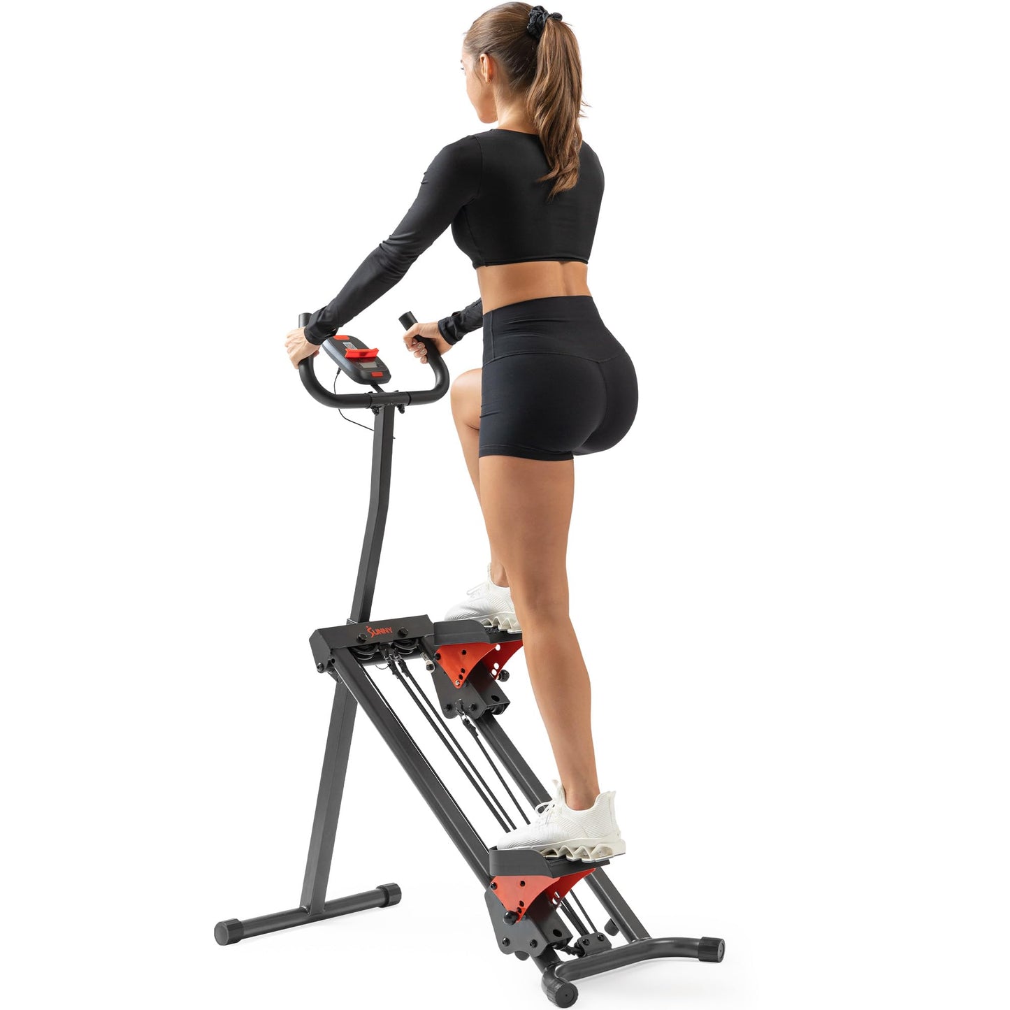 Sunny Health & Fitness Smart Foldable Stair Climber with Balance-Assist Cords - SF-S025005