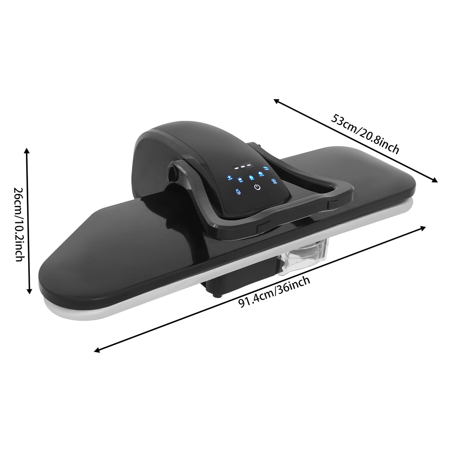 36" Intelligent Steam Press, 1600W 110V Large Digital Steam Press Professional Commercial Iron w/Touch Screen & Voice Prompts, 5 Fabric Functions and Overheating Protection for Clothes Sheets Fabrics
