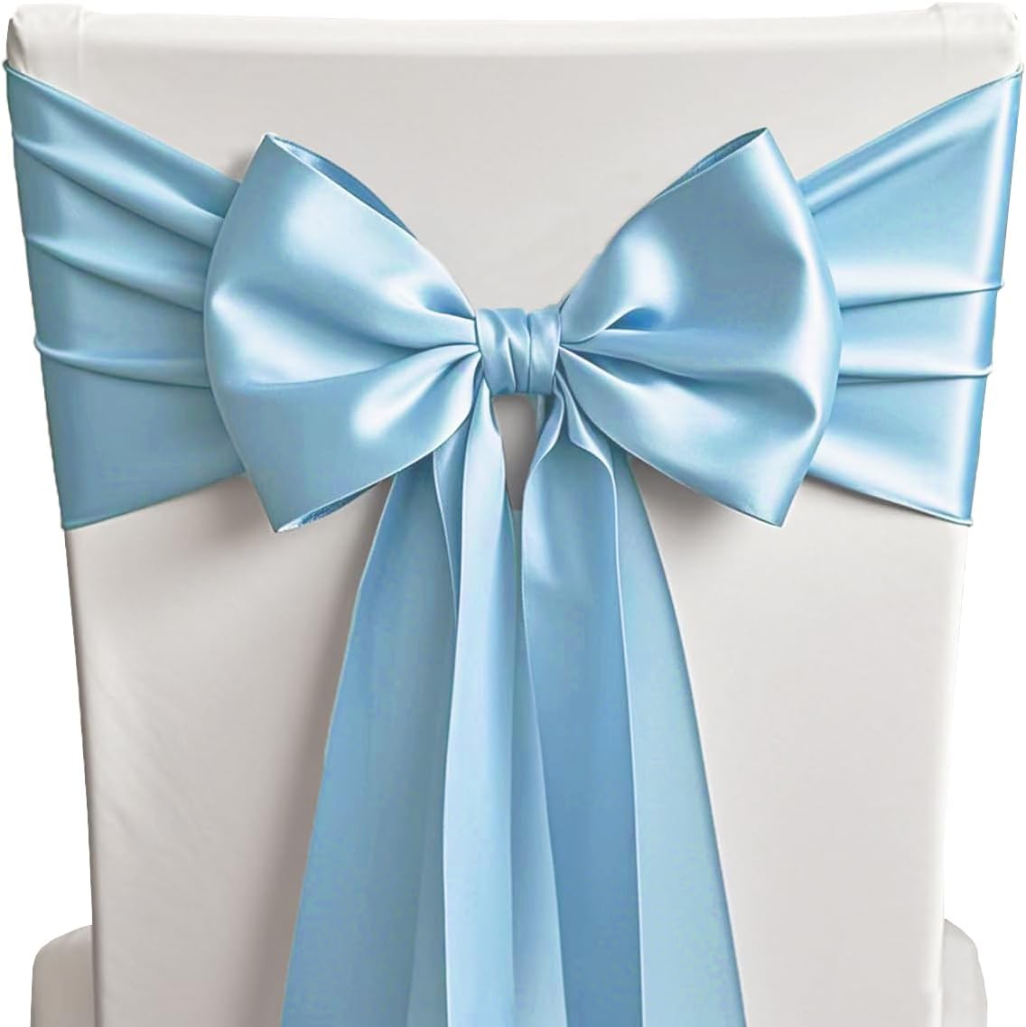 Skiennix Baby Blue Satin Table Runner - 12 x 108 Inches for Weddings, Parties & Events