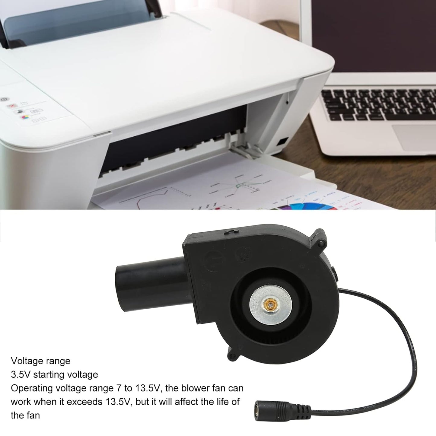 120mm 12V Mini Blower Fan, DC Mini Blower Fan with Speed Control for Receiver DVR, Inflatable Replacement Fan for Modem