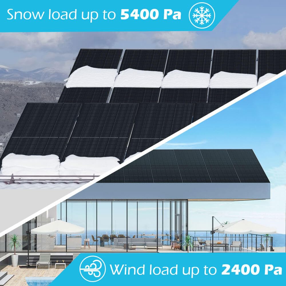 SUNGOLDPOWER 6PCS 415W Solar Panels Monocrystalline UL 61730,Grade A Solar Cell,Waterproof IP68, High Efficiency Solar Panel On/Off Grid for Charging Station,Household, Marine, RV, Farms (Total 2490W)