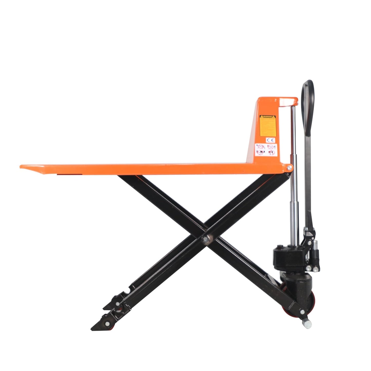 Tory Carrier Manual Scissor Pallet Jack Hand Truck Lift 2200lbs Capacity 45" Lx21 W Fork, 3.3'' Lowered, 31.5'' Raised Height for Open Bottom Pallet