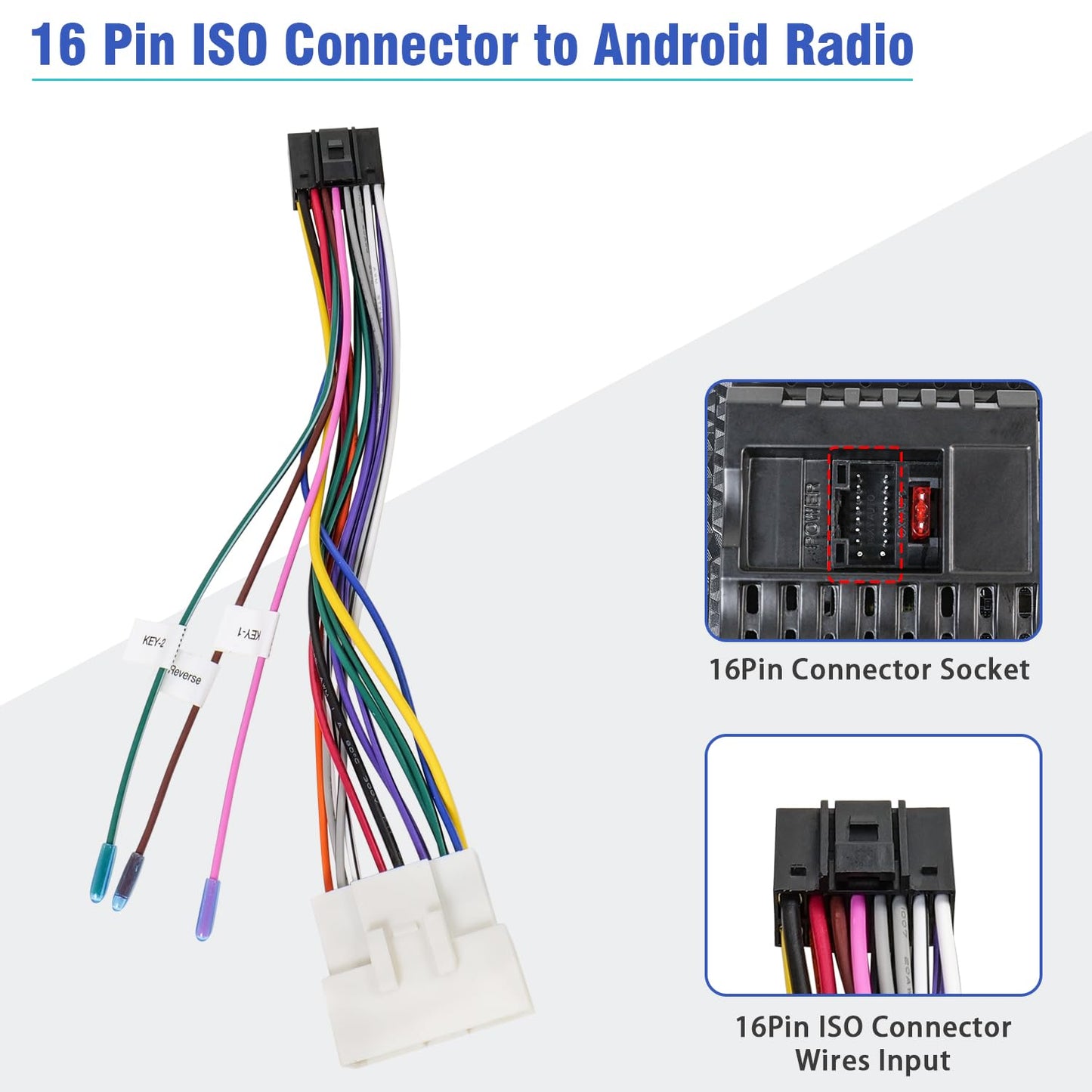16Pin-14Pin Android Radio Wiring Harness Replacement for Subaru Outback Forester Liberty Legacy Impreza WRX,Aftermarket