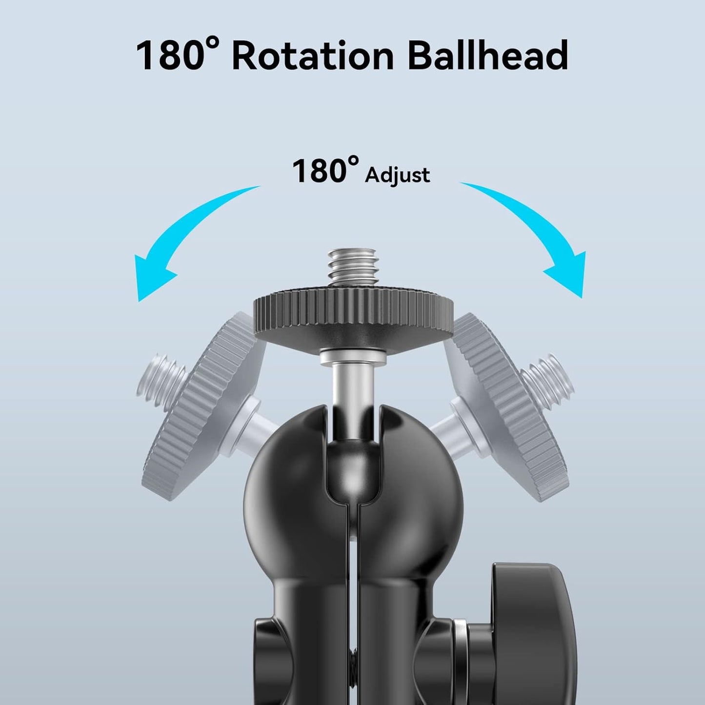 SMALLRIG 1/4" 1135 Cool Ballhead, Multi-Function Double Ball Dead Adapter with Shoe Mount & Screw for Monitors Led