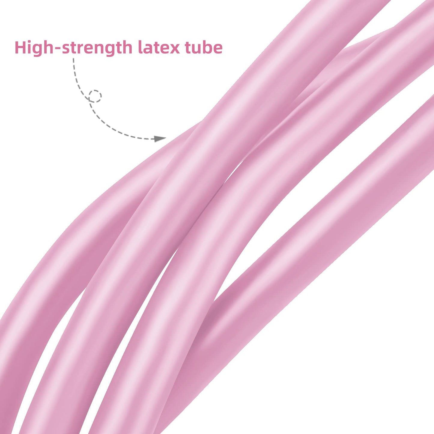 Multi-Function Tension Rope – 4 Tube Resistance Bands with Handles – Sit Up Exercise Equipment Home Gym Tummy Trainer for Men Women (Pink) …
