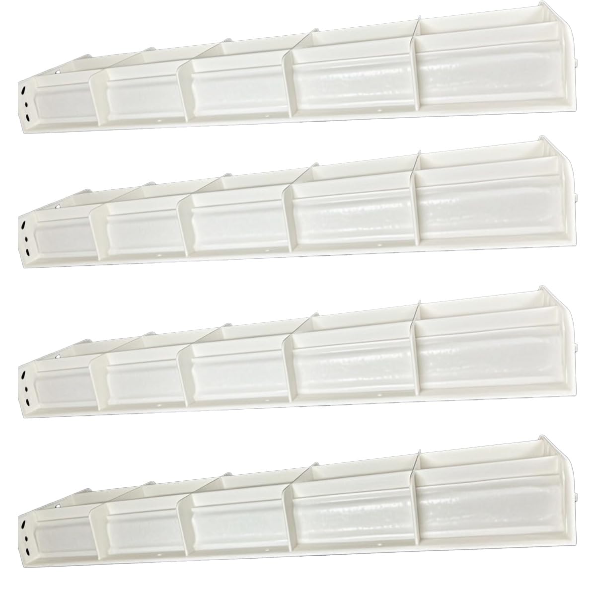 DIYUNIMOULD 4-Pack 39.4" Length Upgraded Heavy-Duty ABS Precast Line Molds with Alignment Holes, Concrete Edge Balcony Mold - Reusable & Time-Saving for DIY & Contractors (B)