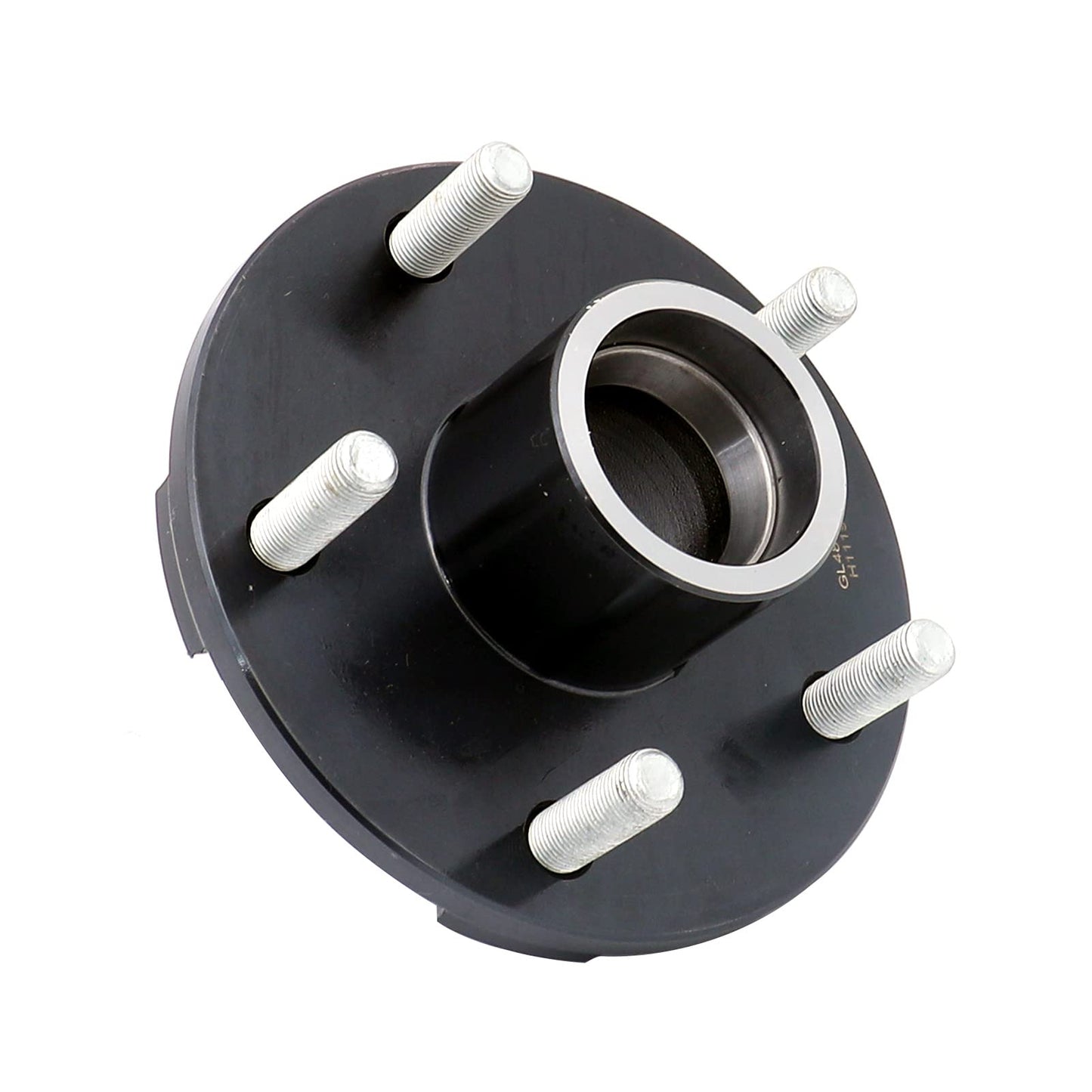 OWLAUTO 5-Bolt 5" Circle Trailer Hub Assembly with 1-3/8" to 1-1/16" Tapered Spindle and Bearings, Set of 2