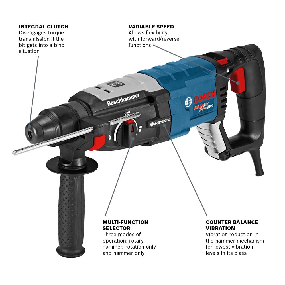 Bosch GBH2-28L SDS-plus® Bulldog™ Xtreme Max 1-1/8 In. Rotary Hammer