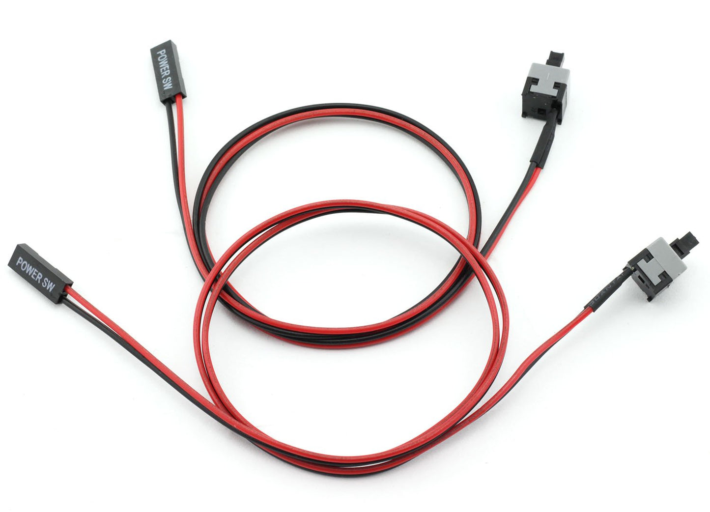 MEETOOT 2pcs On/Off/Reset 2 50cm PC Power Button ATX Desktop Computer PC Case Motherboard Switch Power Cord Re-Starting