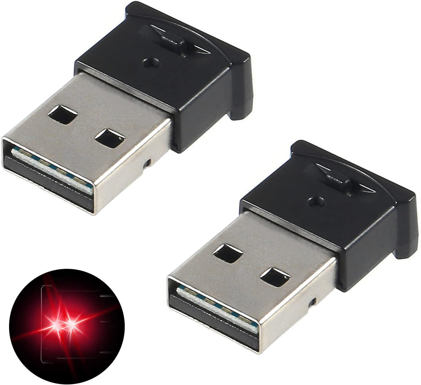 AITIAO 2 Light,8 5V Pcs Mini USB LED Color Adjustable and Brightness Night Light,RGB Car LED Interior Lighting DC Smart