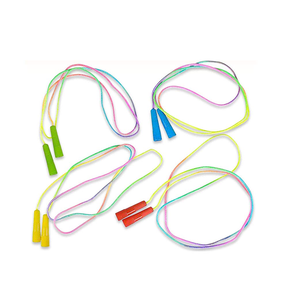 Forsun 16 Pack 7.5ft Rainbow Jump Rope Set| Vibrant Jumping Ropes| Durable Nylon Skipping Ropes |Great Birthday Party Favors/Goodie Bag Fillers/Gift Idea for Boys and Girls