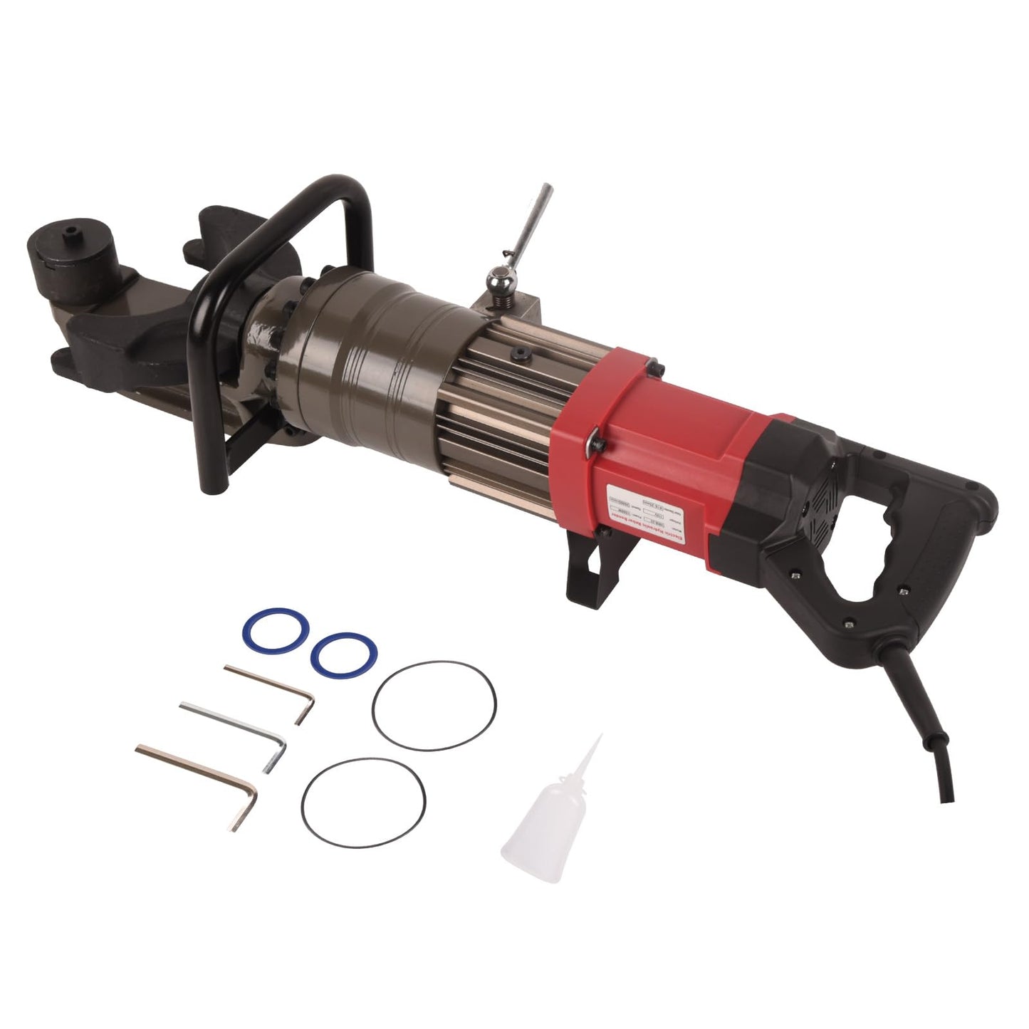 Electric Rebar Bender 1.5KW Hydraulic Rebar Bending Maching 1 inch 25mm #8 Bending Angle 0-90 Degrees