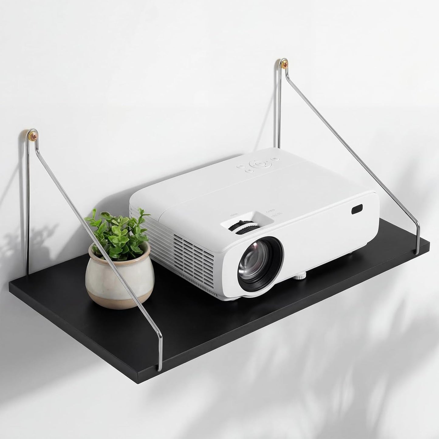 1 16 8 Inch Seamless CroBlissful Pcs Projector Shelf for Wall x Modem Router Shelf with Nail Router Wall Mount Modem