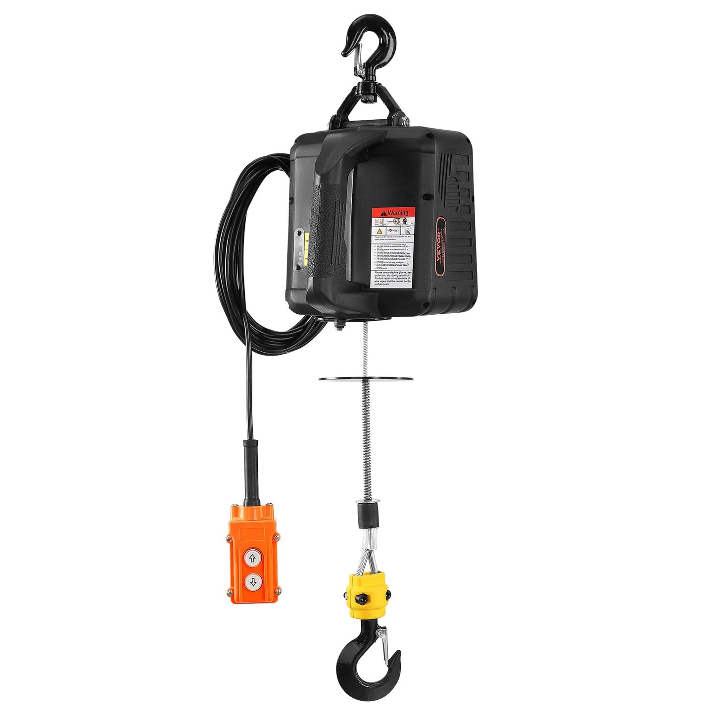 VEVOR 3-in-1 Electric Hoist Winch, 1100lbs 1500W Portable Power Winch Crane, 110V/120V 22.9 ft Lifting Height, 13 ft/min with Manual, Wired and Wireless Remote Control, Overload Protection