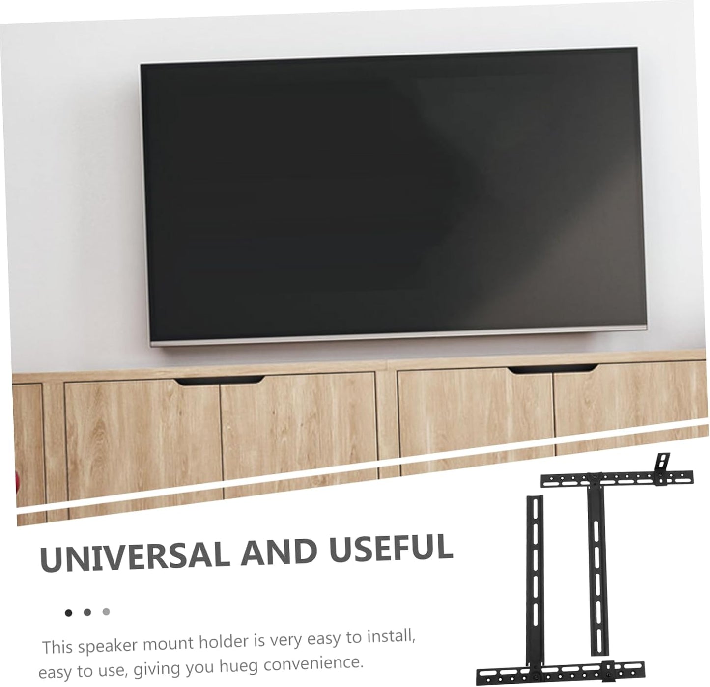 Angoily Heavy Duty Metal Speaker Mount Bracket - Easy Install TV Stand Accessory