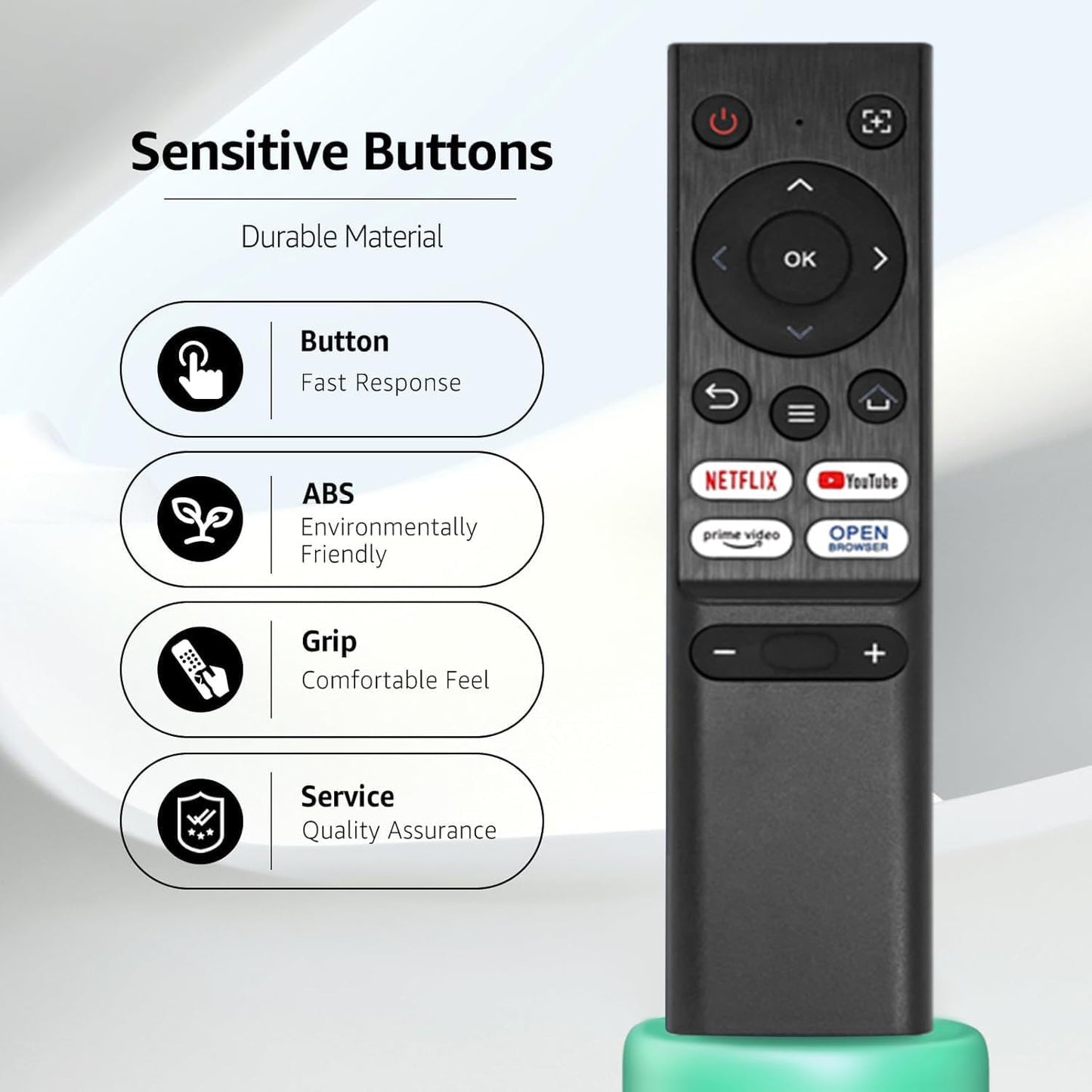 AOERUOW D1 1080P Replacement Remote Control Compatible with Aurzen EAZZE Movie Portable Outdoor Smart Mini Projector