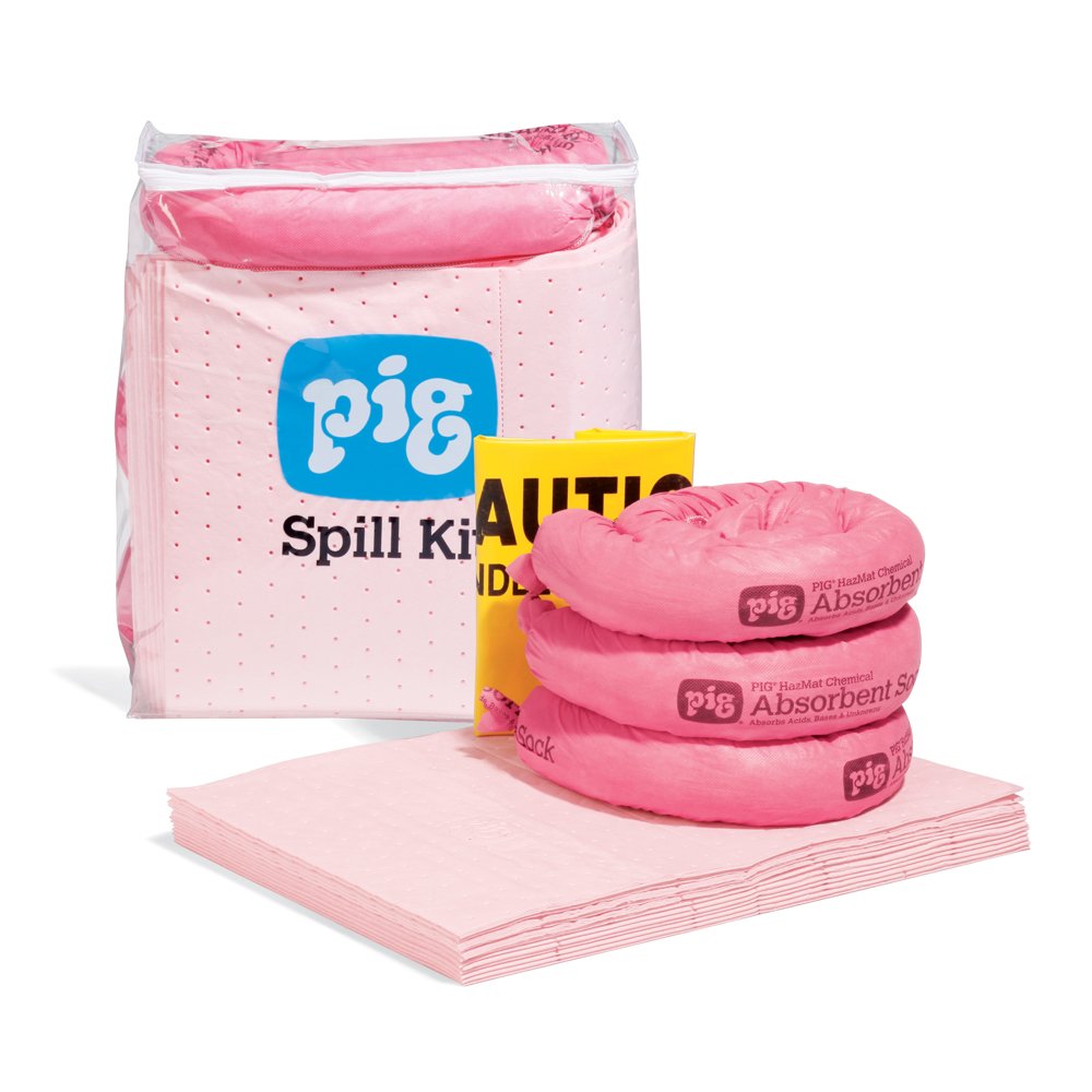 PIG Hazmat Spill Kit - 5" W x 15" L x 18" H - Absorbs up to 5 gallons - KIT367