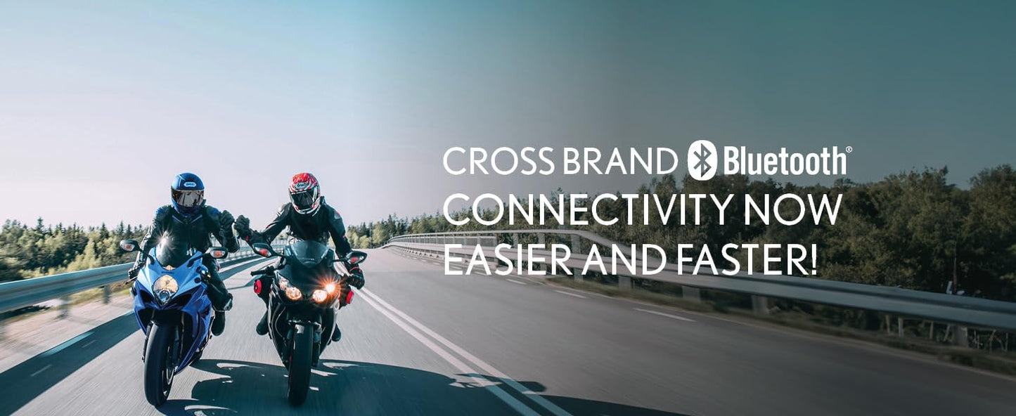 Cardo PACKTALK Edge Motorcycle Bluetooth Communication System Headset Intercom - Dual Pack