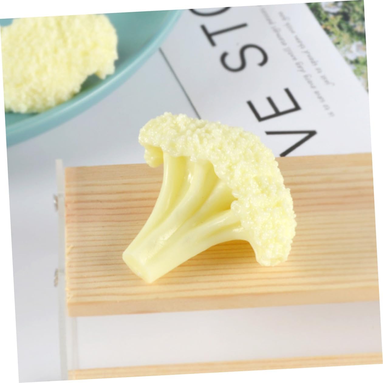 4Pcs DECHOUS Artificial Cauliflower Vegetable Models Lifelike Simulation Faux Vegetables Decoration Teaching Tools