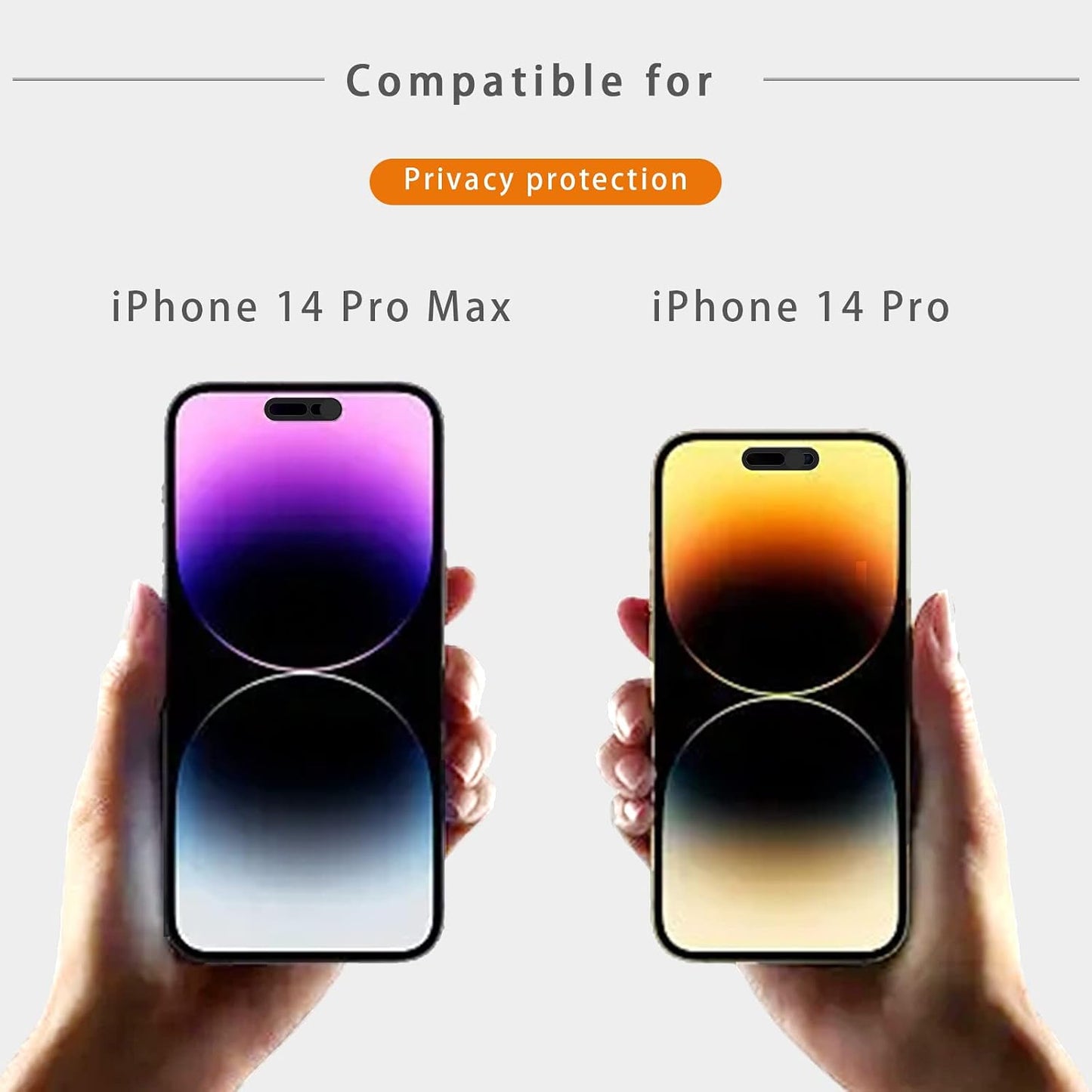 EYSOFT 14Pro/14 Adhesive-2 Pack-Black Front Camera Cover,Webcam Cover Compatible for iPhone Pro Max,Protect Privacy