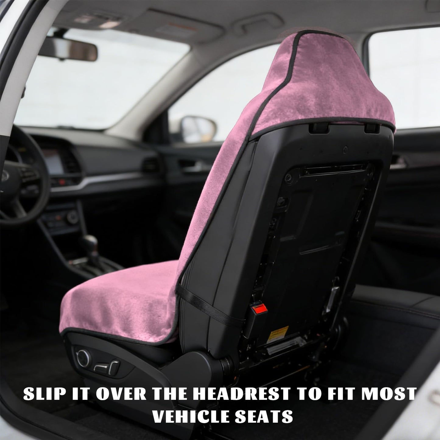 Rdxcv Car Towel Seat Cover, Waterproof Non-Slip Carseat Protector for Post Gym Workout Swimming Running, Sweatproof Front Seat Protective Cover Washable Pad for Cars Trucks SUVs (Pink)