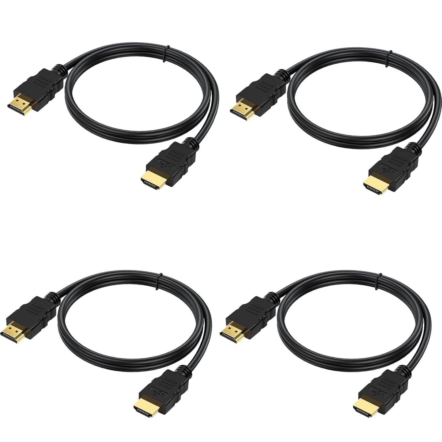 Vorothin 4 4-Pack, 4K 2.0 4FT, 2.0 CL3 4K, 1080P@144Hz,ARC CL3 PS5, PS4, HDMI Cable FT HDMI Cable Shielded HDMI Rated