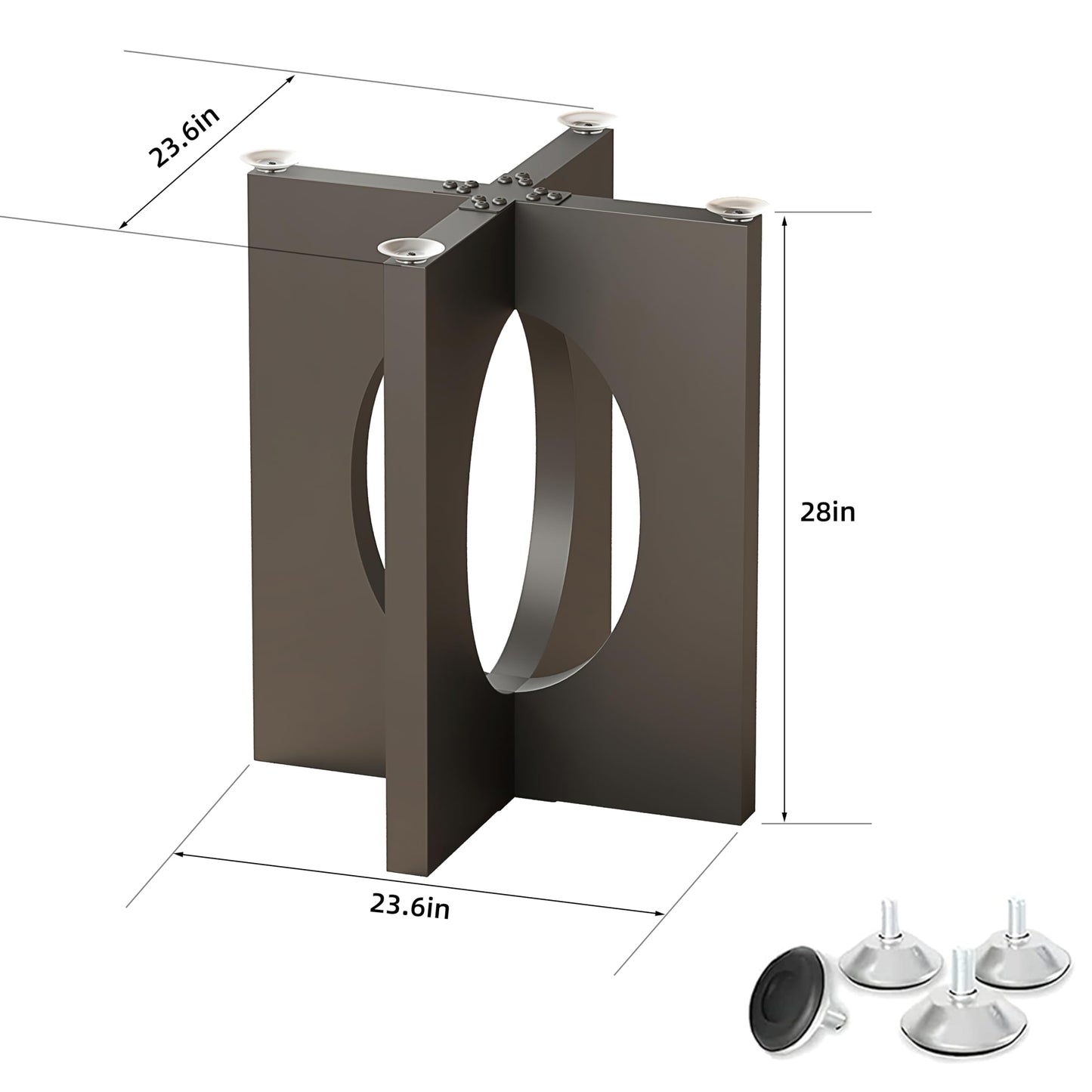 FUSHIAIPTC Heavy Duty Dining Table Base, 30 Inch Metal Leg, Modern Reinforced Steel Office Base, Glass, Wood and Marble Table Tops are All Adaptable