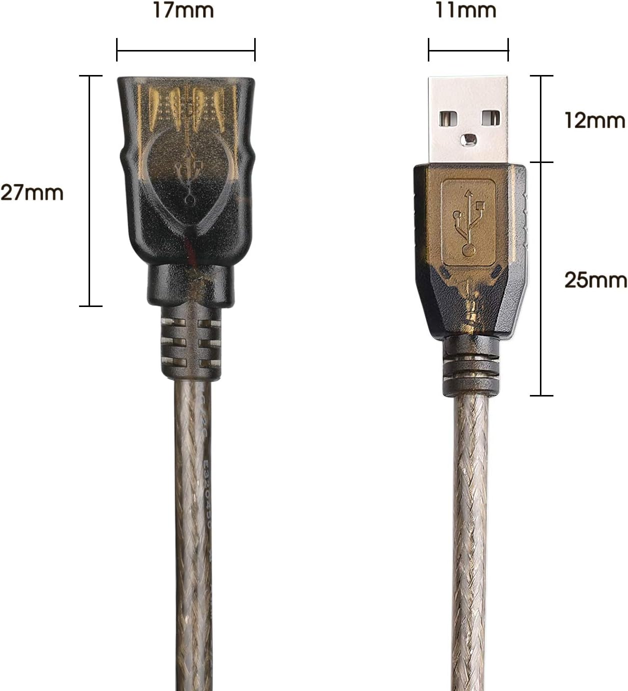 LDKCOK 2.0 50ft, 480 USB Type A Male to A Female Active Repeater Extension Cable High Speed Mbps