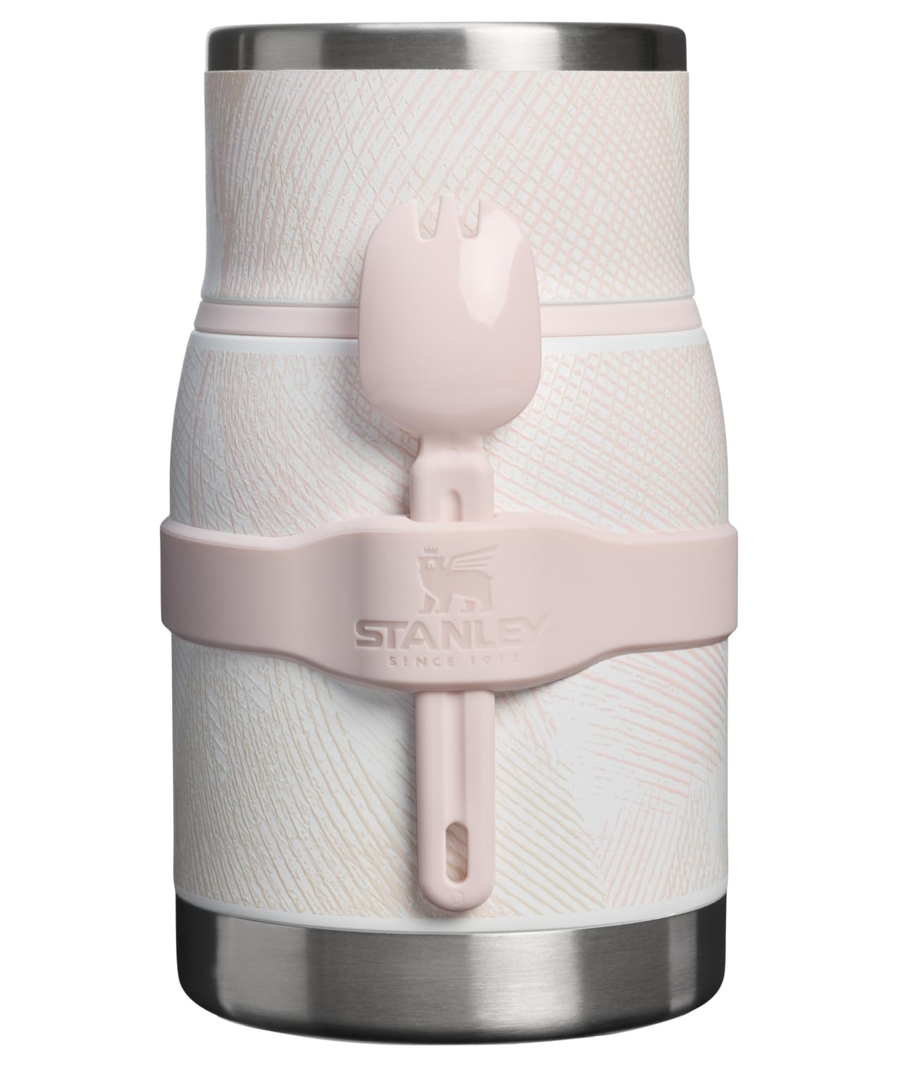 STANLEY Adventure To-Go Food Jar and Spork 24 oz | Vacuum Insulated Food Container | Wide Mouth Screw On Lid | Packable for Travel | Stainless Steel with Leakproof Lid | BPA-Free | Sahara Plume