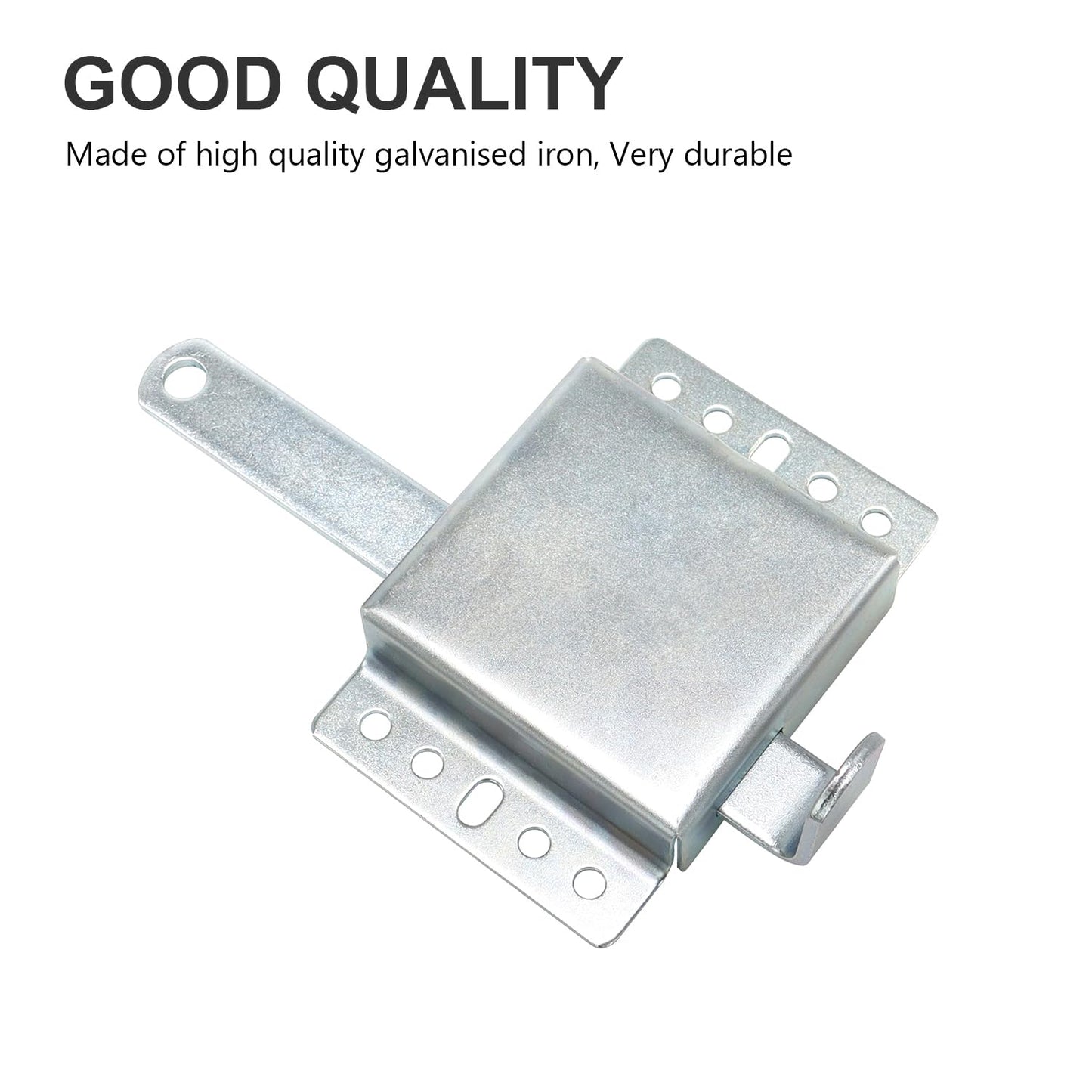 QZATTCAEN Garage Door Side Lock, Galvanized Steel Inside Deadlock for Vertical Track, Heavy Duty Security Slide Latch Replacement for Home & Warehouse Protection, Fits Most Residential Doors-1-Pack