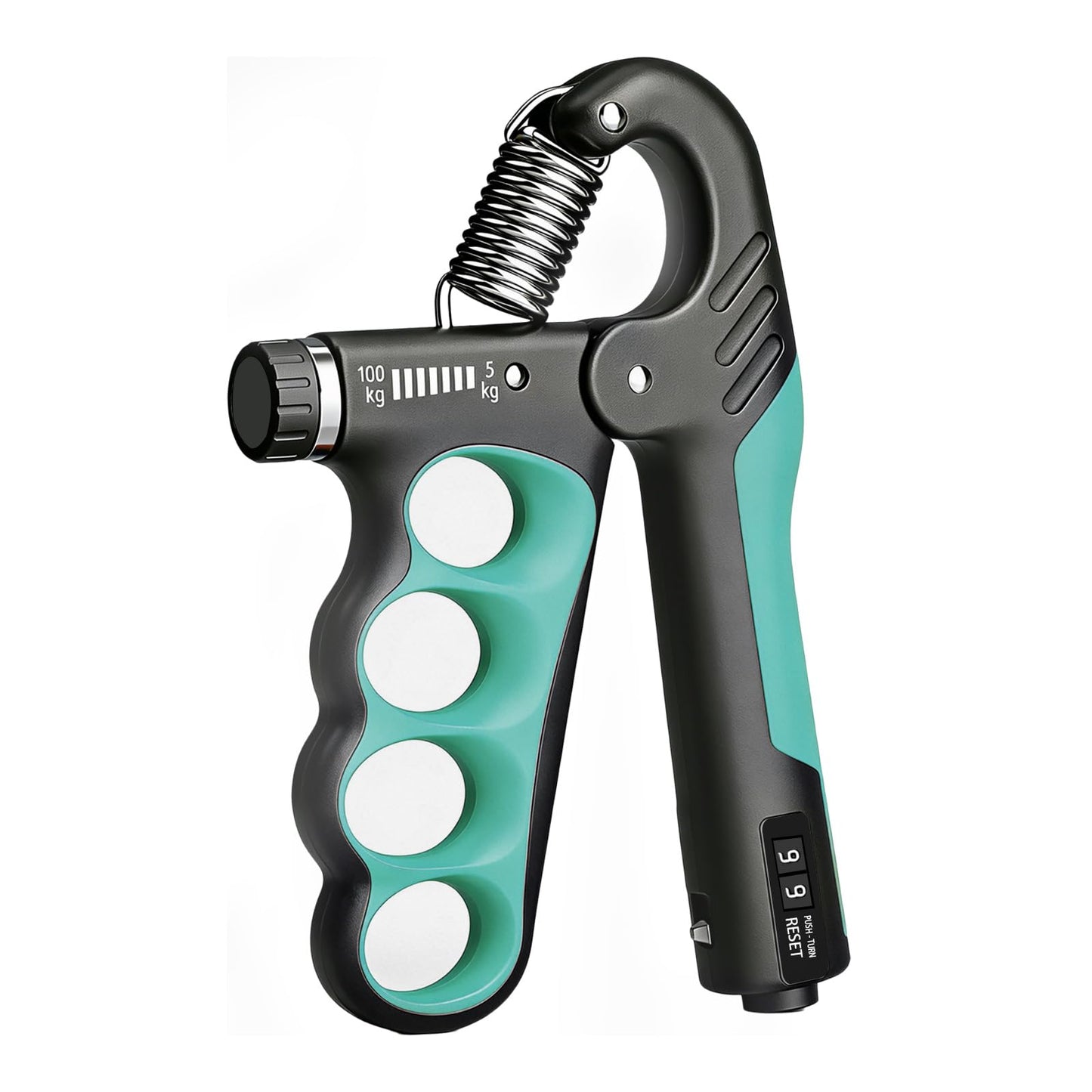 Hautrely Hand Gripper Strengthener, 11-220LB Adjustable Resistance Grip Strength Trainer with Counter, Forearm Exerciser for Injury Recovery and Muscle Building (Blue)