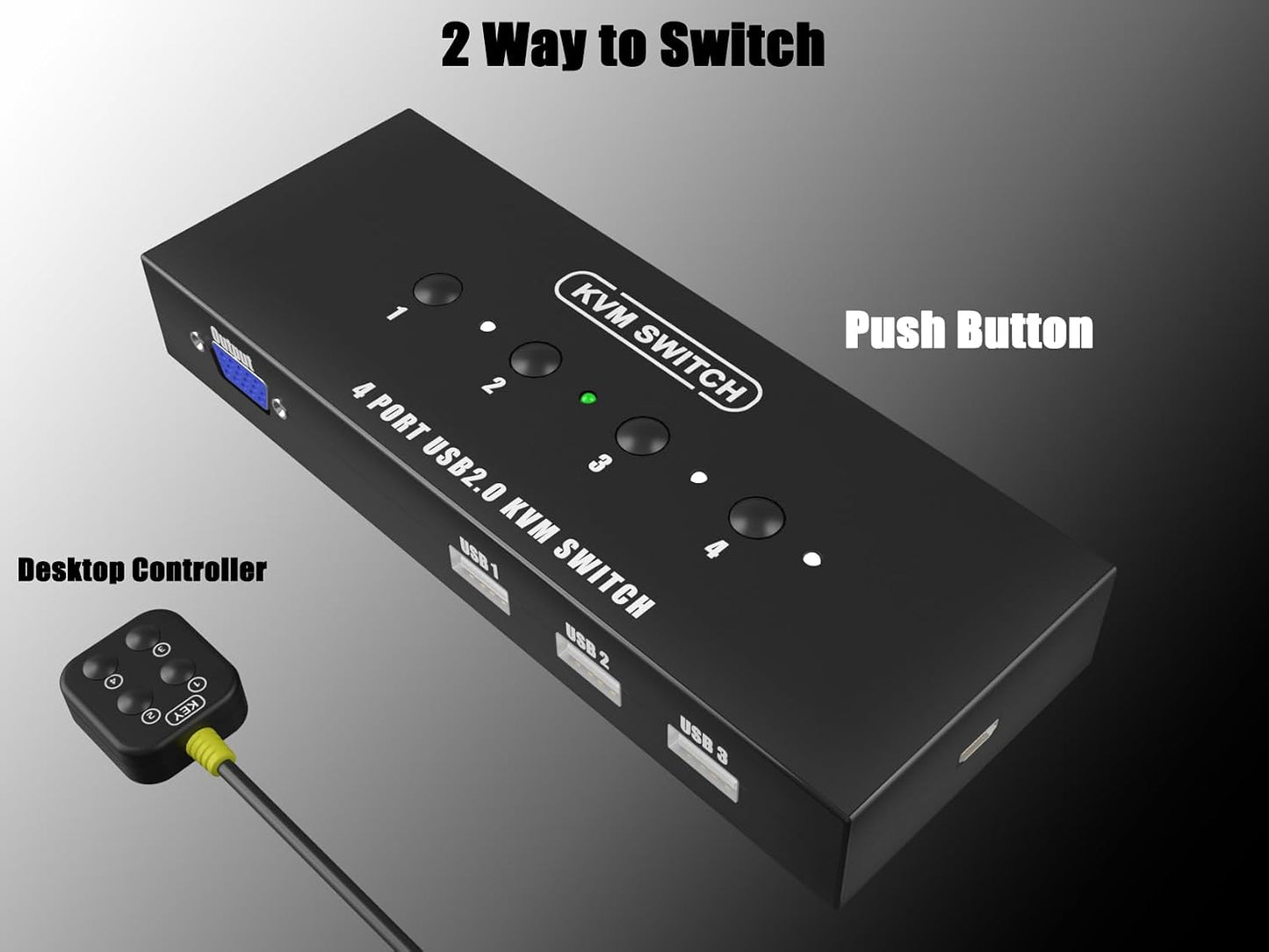 4 4 1 3 2.0 OS,4 1 KVM Switch VGA Port - VGA KVM Switch for Computers Share Monitor & USB Devices,Keyboard Mouse