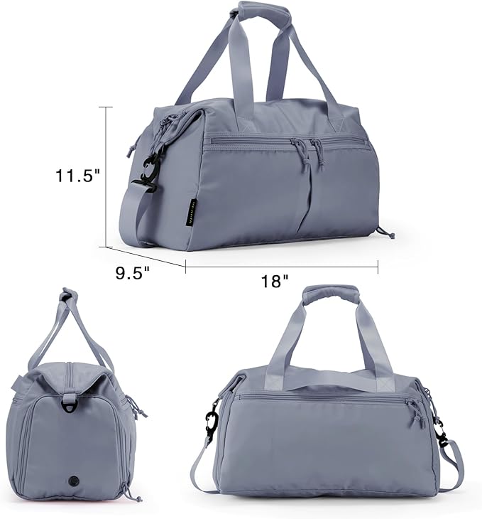 Weekender Duffel Bag with Shoe Compartment And Wet Pocket-Luggage Everyday Overnight Bag for Men and Women Travel-Carry On Gym Bag