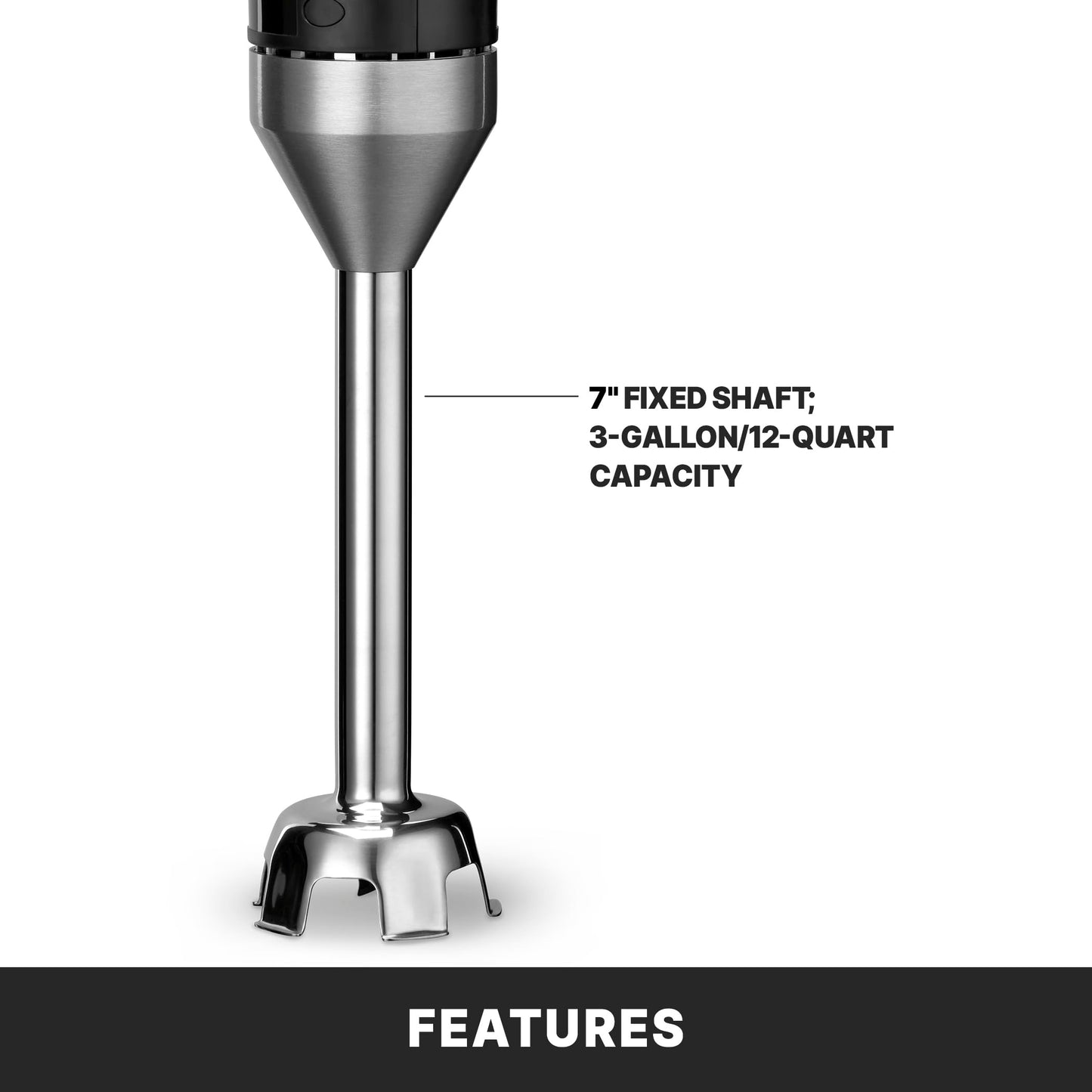Waring Commercial Quik Stix Immersion Blender, 2-Speed, 7 in Fixed Shaft, for Professional Hand Blender for Kitchens & Restaurants, WSB35
