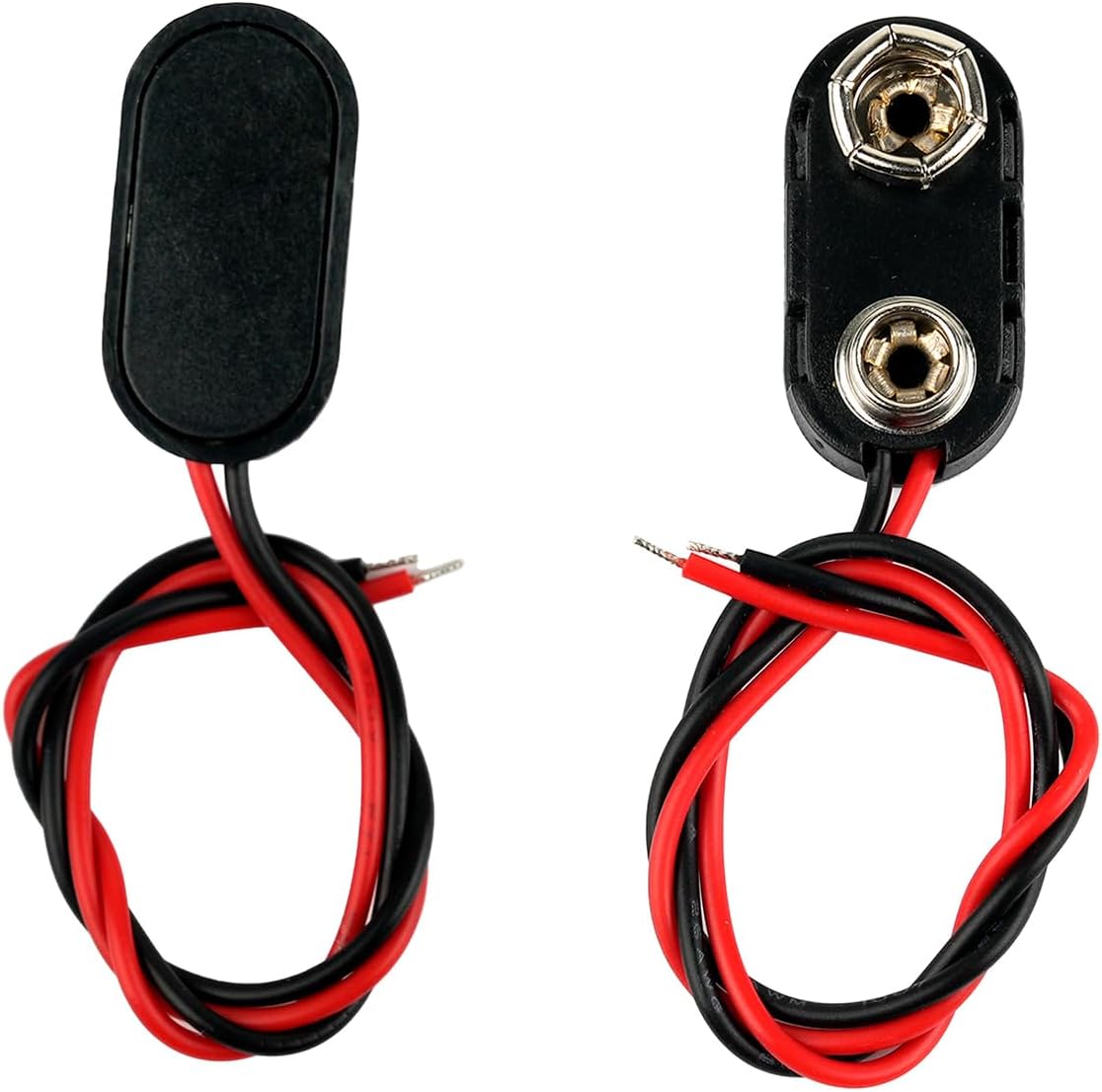 Stemedu 4-Set (4x1.5V/6V, 2-Layer) 9V Pack 4 AA Battery Holders & Cases & Connector Kit - I Type Hard Plastic Shell