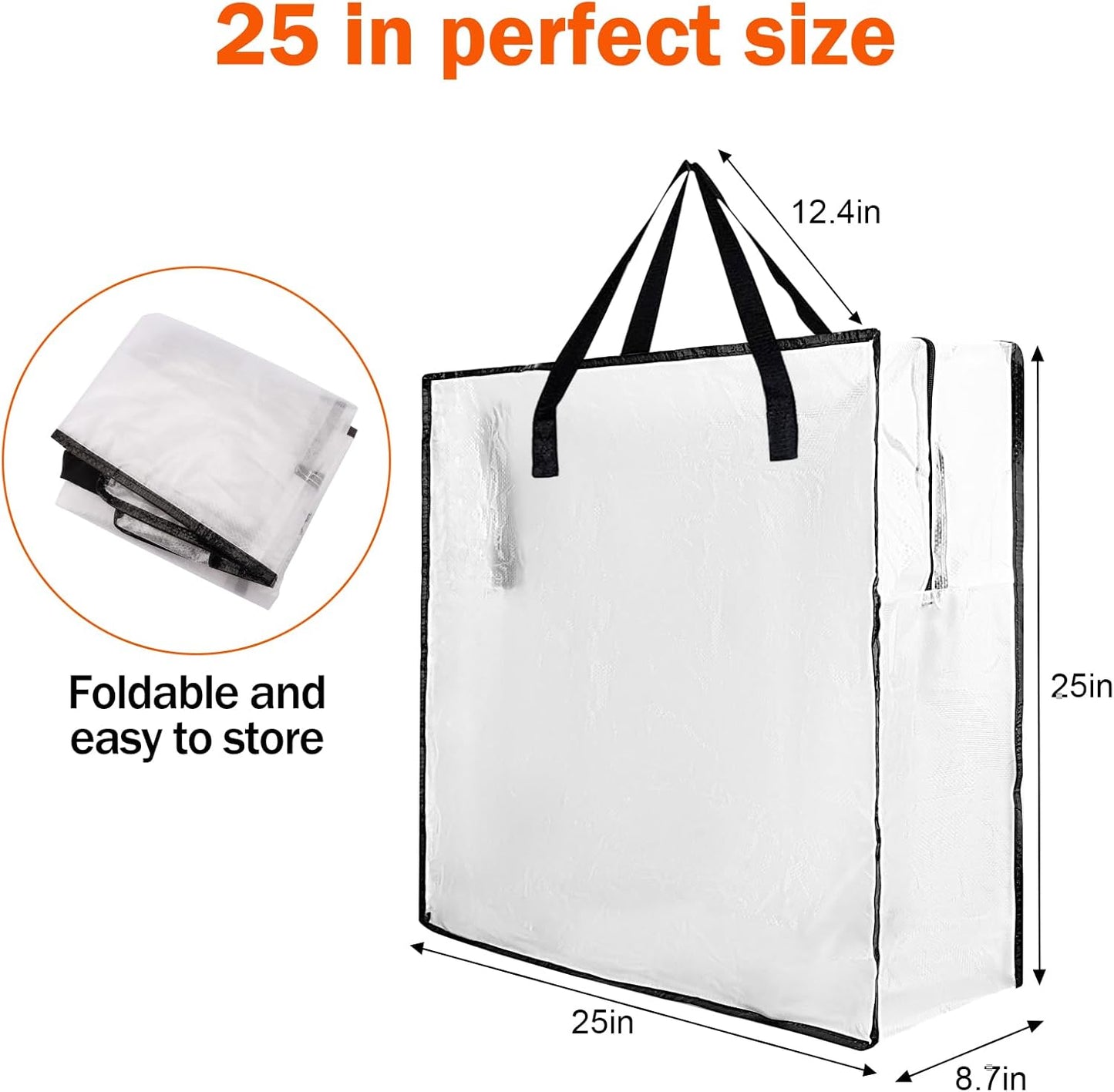 Skiennix Wreath Storage Container - 25-Inch Durable Polyester Bag with Handles for Holiday Decorations