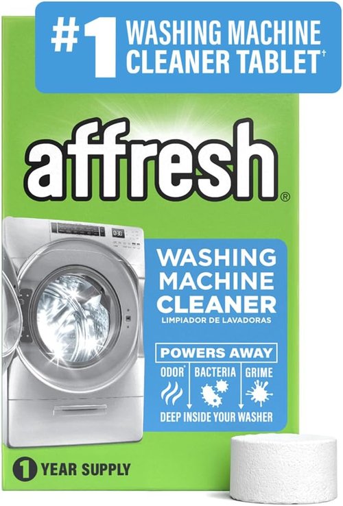 Affresh Washing Machine Cleaner - Eliminates Odor-Causing Bacteria & Grime | 12 Time-Release Tablets, 1-Year Supply