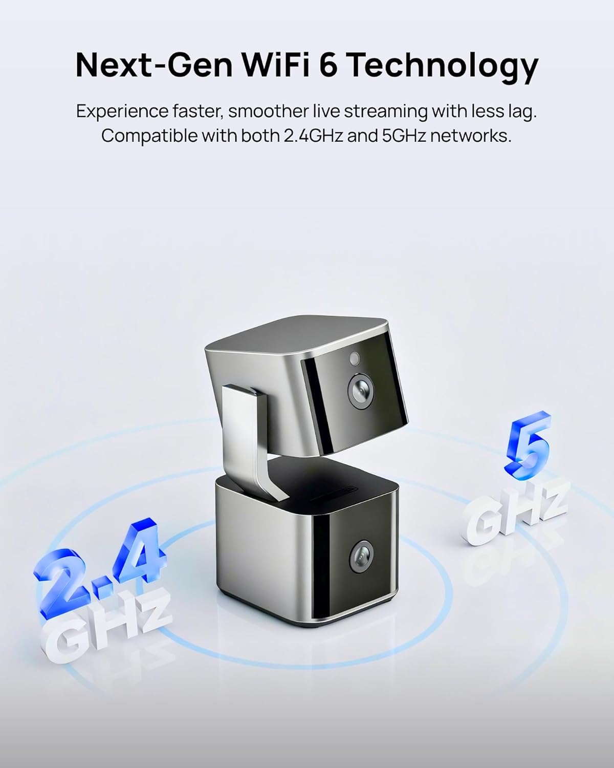 Aurumbach 5G/2.4G 2K+2K 2-Way 355 Dual Lens Security Indoor Camera WiFi, Pet Smart Camera with Pan Tilt for Home, Baby