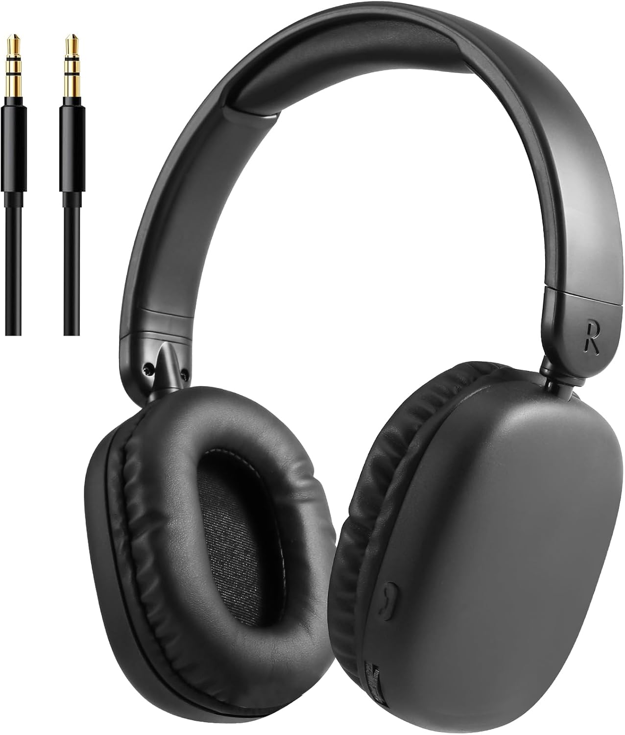 AOGKTON MP3 FM Radio Player Headphones Micro SD Card,Wireless and Wired Lightweight Headphone with Deep Bass and Built