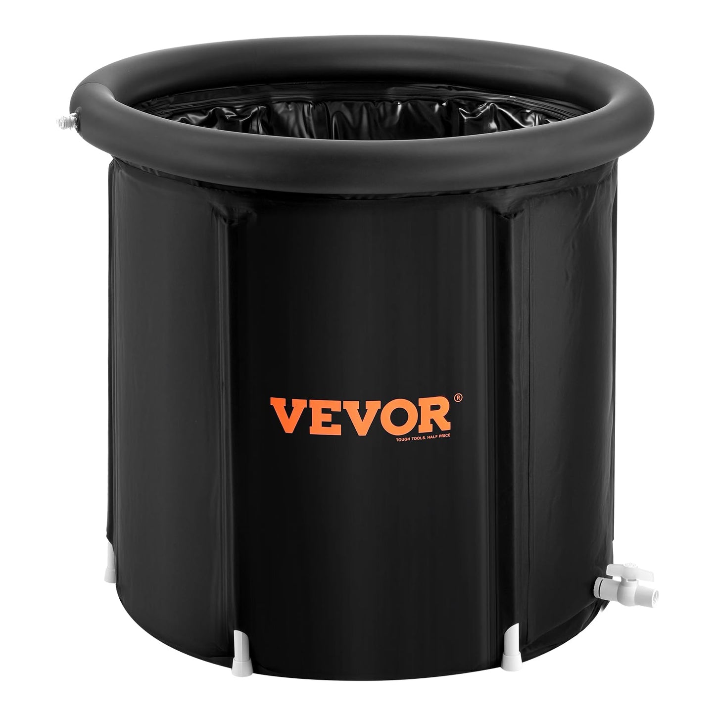 VEVOR Ice Bath Tub, Cold Water Therapy Plunge Tub for Athletes, Portable Outdoor Ice Barrel Plunge Pool for Recovery, 90 Gal Inflatable Folding Bathtub with Cover, Home Ice Pod for Adult, 32"Lx30"H