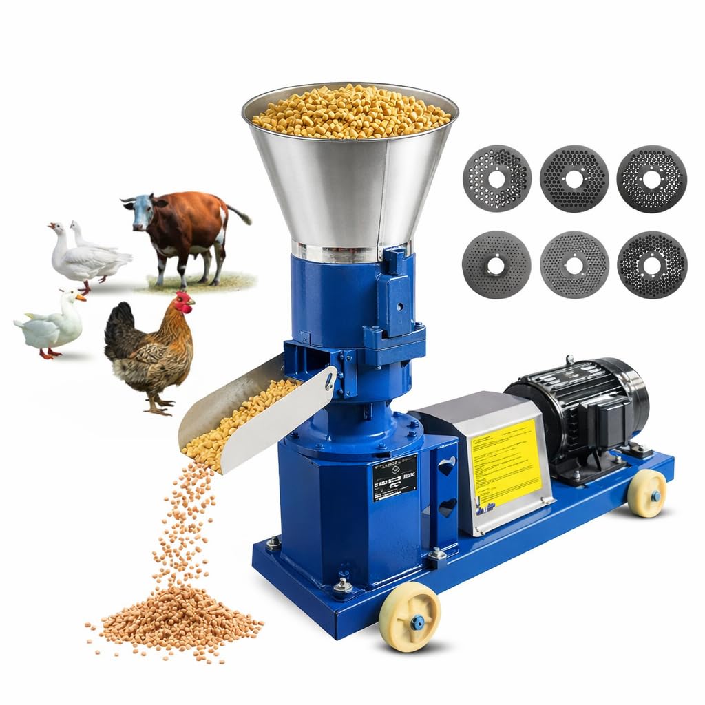 ProXlex 110V 5.5KW Feed Pellet Machine 4-Roller 6 Dies 440lb/h