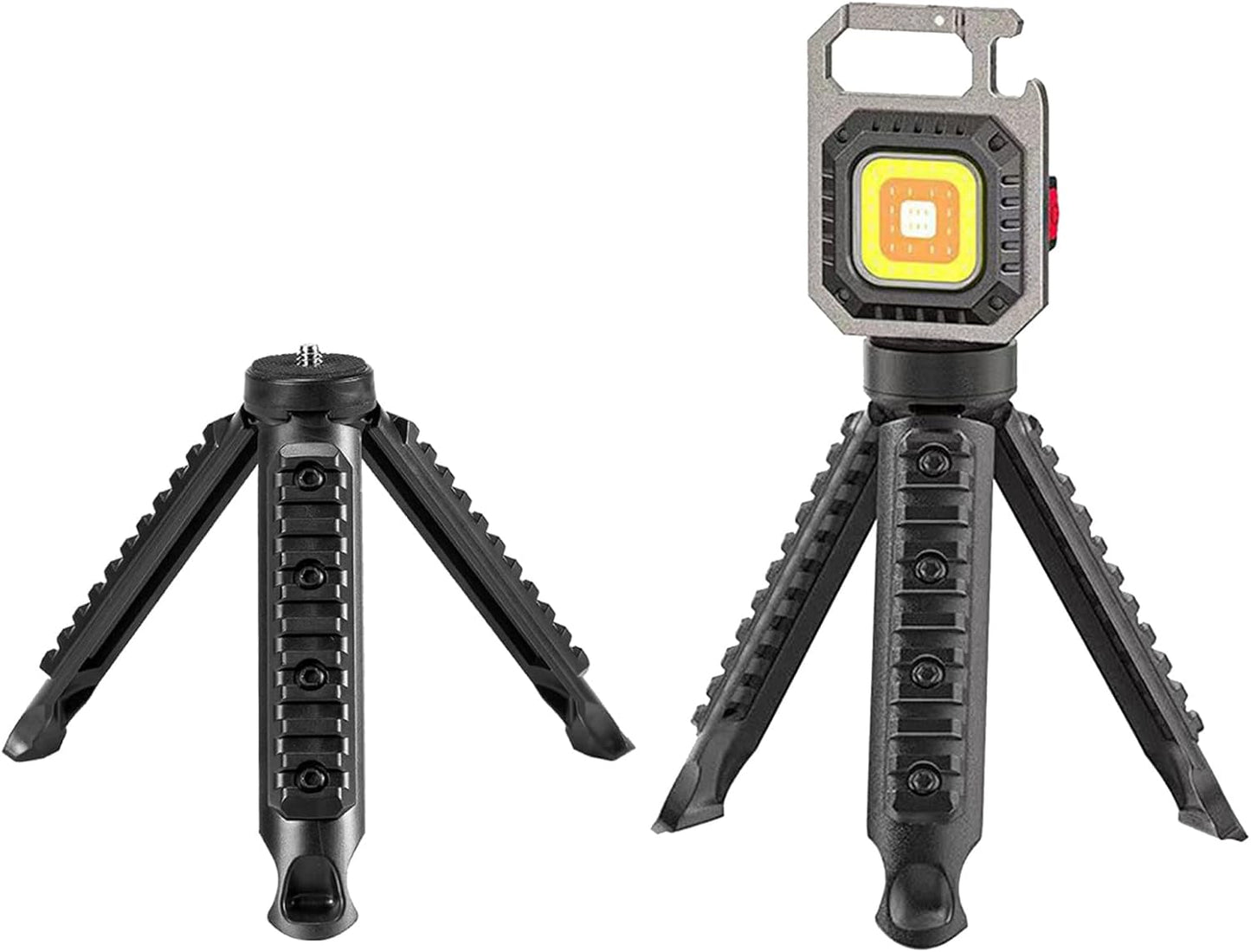 BUBEFSKD 2pcs Lightweight Camping Lamps Bracket Foldable LED Light Holder Pocket Keychain Flashlight Tripod for Outdoor