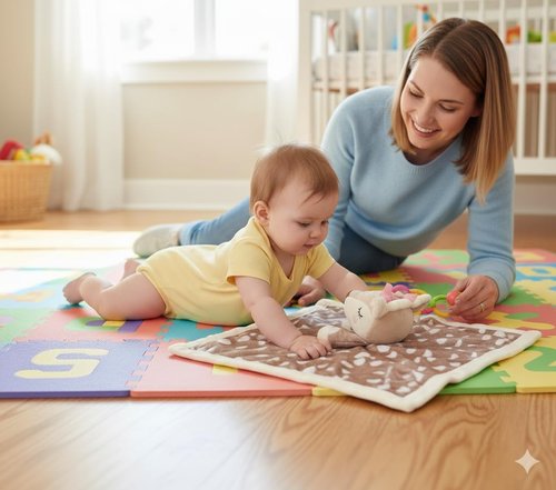 Minky Baby Essentials | Soft Plush Deer Lovey Snuggler Blanket - Gender Neutral Security Blanket for Babies & Toddlers