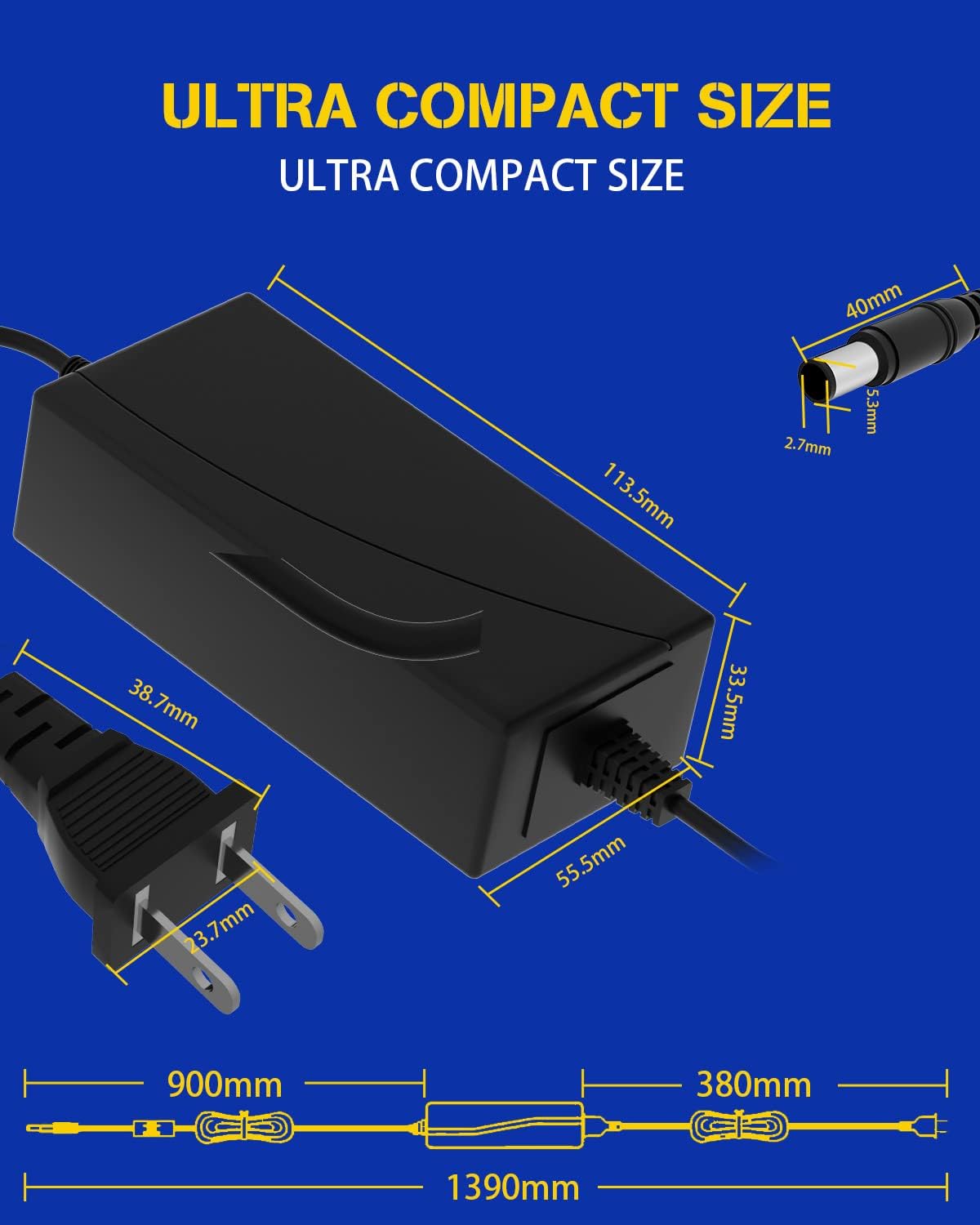 DUOFU365 12V 5A 5A 100V -240V 12V Power Supply Adapter Converter Transformer AC to DC for LED Strip Light LCD Monitor