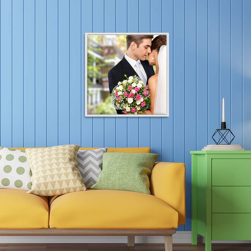 wall26 Framed Canvas Wall Art - Custom Home Decor for Living Room & Bedroom | 16"x16", White Frame