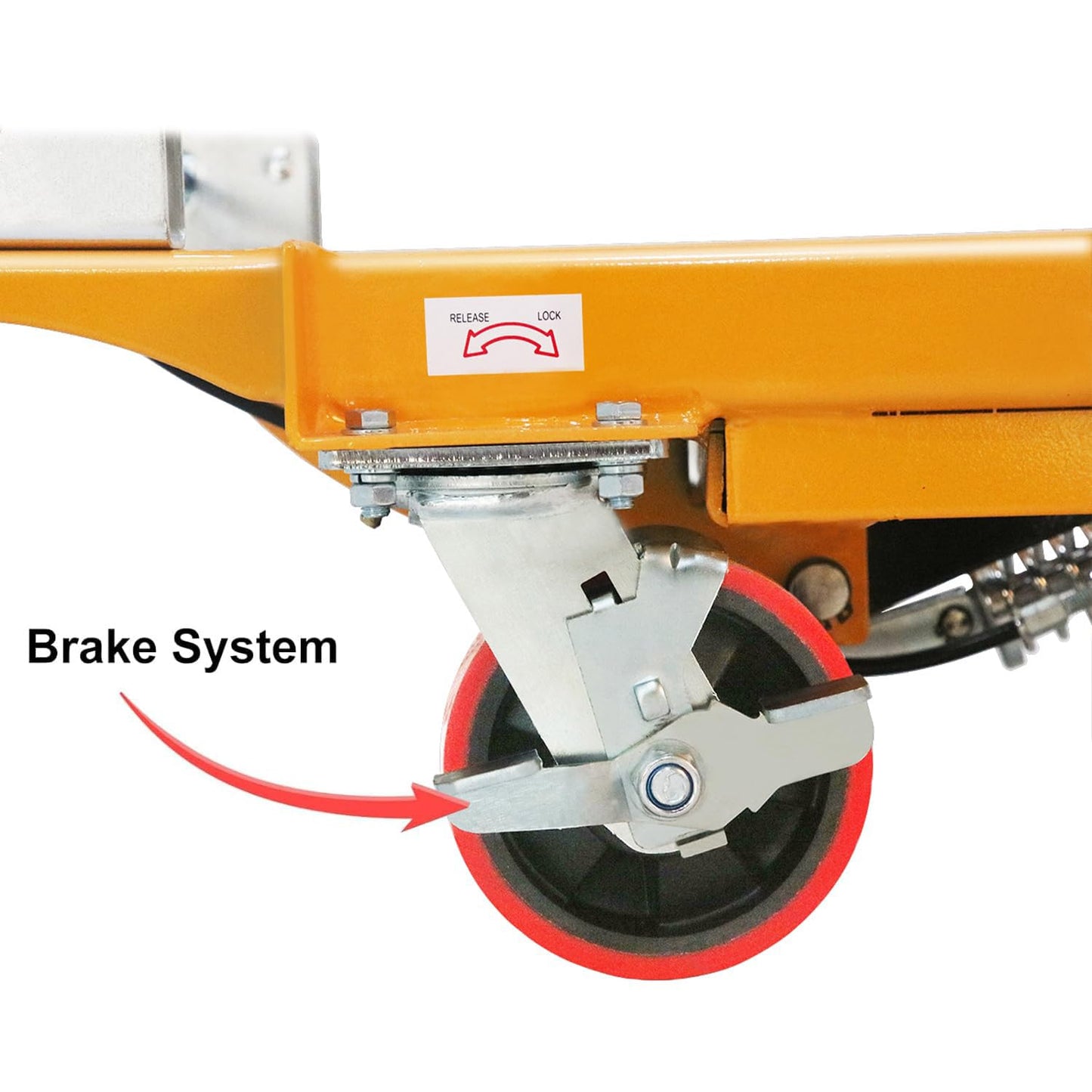 APOLLO Lift Table Cart Double Scissor Hydraulic Lift Table Cart 51" Lifting Height Elevating Cart 770lbs Capacity